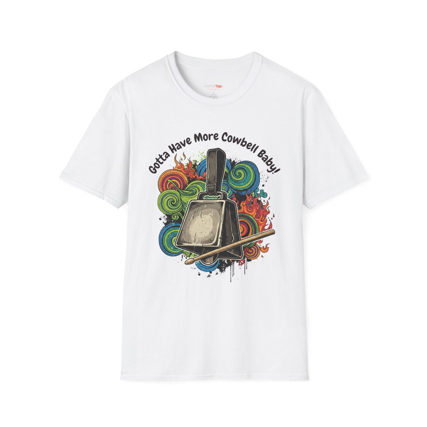 Gotta Have More Cowbell Unisex Softstyle T-Shirt | Fun Music Tribute Tee, Concert Wear, Gift for Musicians, Casual Style, Humor Shirt