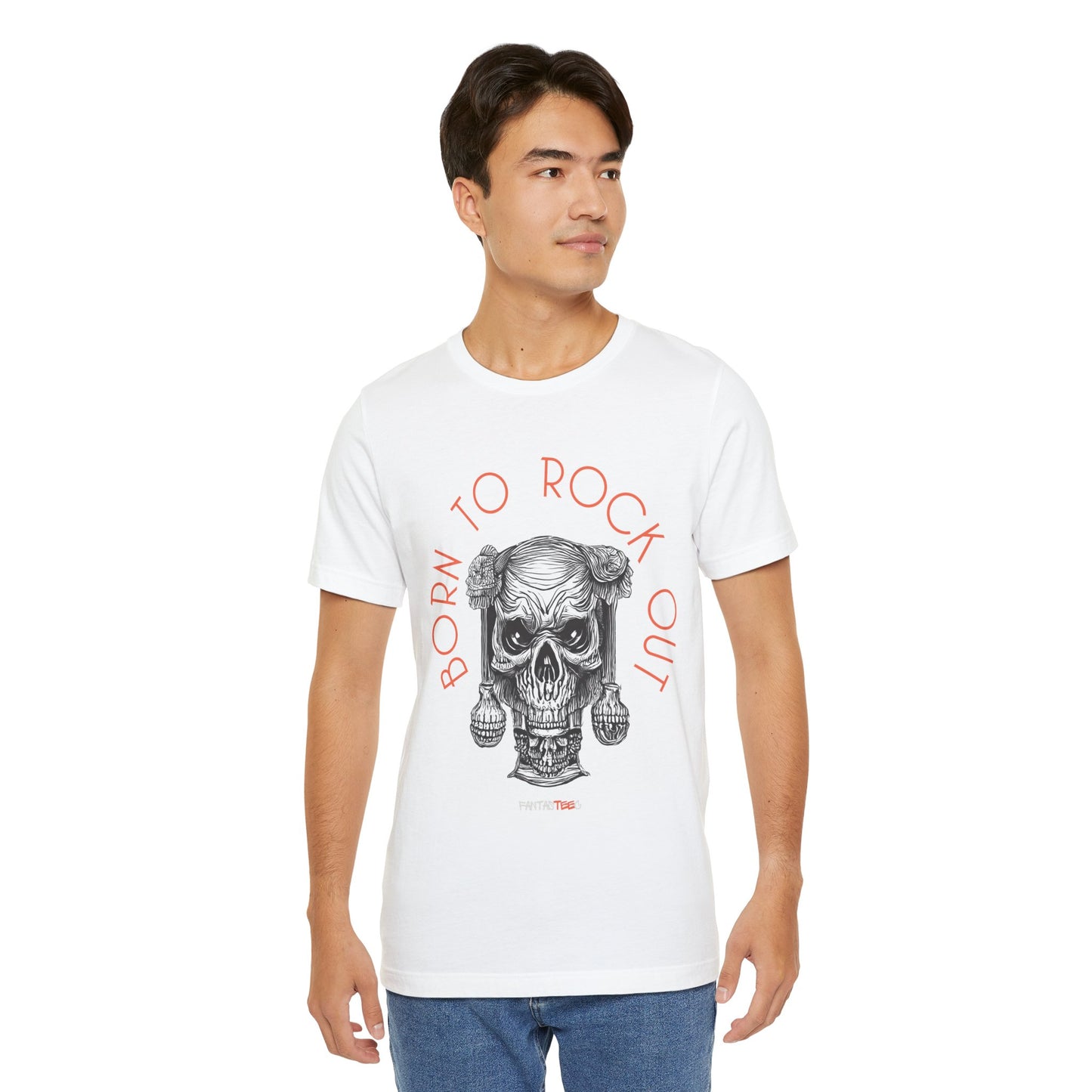 Born to Rock Out Skull Tee