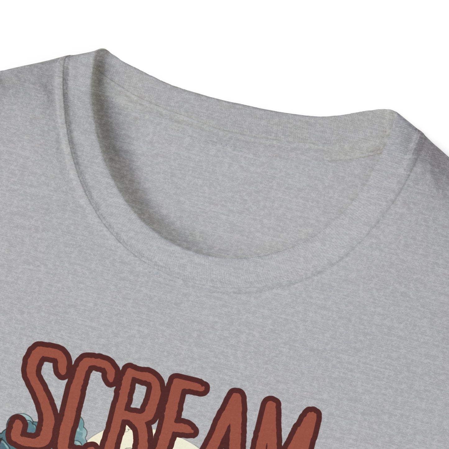 Halloween Themed Unisex T-Shirt, Casual Graphic Tee, Fall Fashion, Perfect for Costume Parties, Scream Day Celebration, Unique Gift Idea