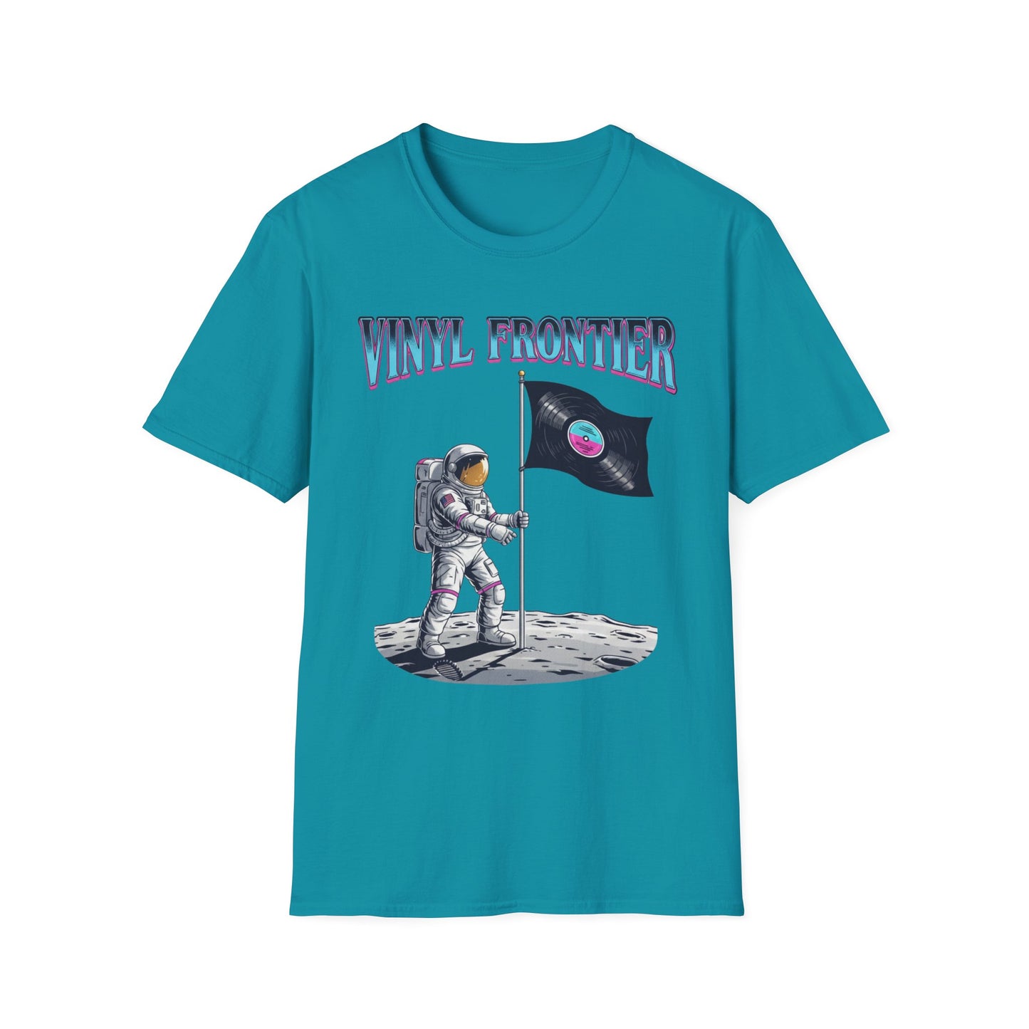Vinyl Frontier Astronaut T-Shirt, Unisex Graphic Tee, Space Lover Gift, Casual Style, Summer Wear, Unique T-Shirt