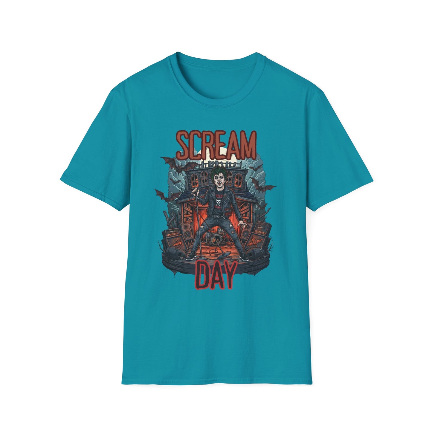 Halloween Themed Unisex T-Shirt, Casual Graphic Tee, Fall Fashion, Perfect for Costume Parties, Scream Day Celebration, Unique Gift Idea