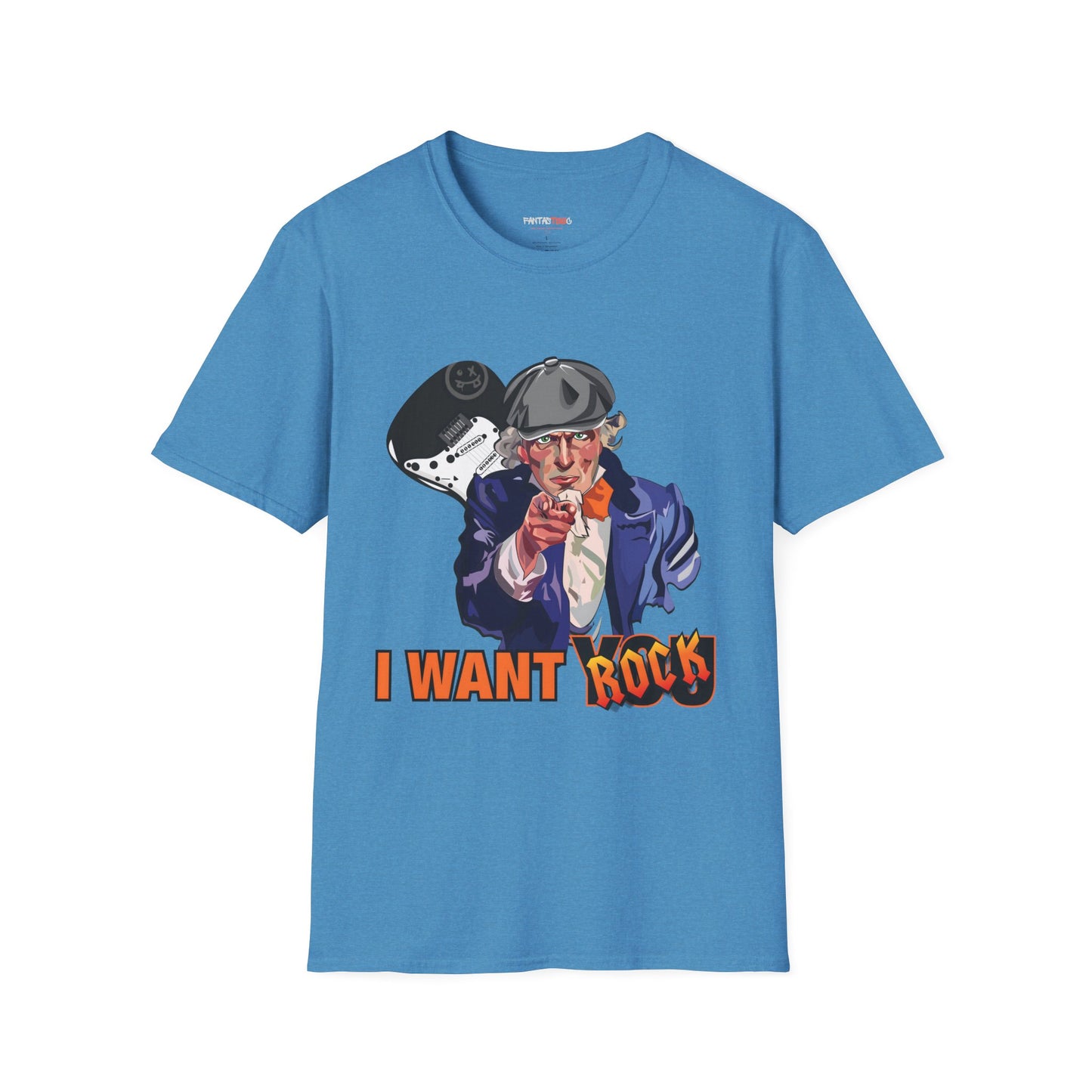 Uncle Rock, Unisex Softstyle, Music Lover Gift, Fun Graphic Tee.