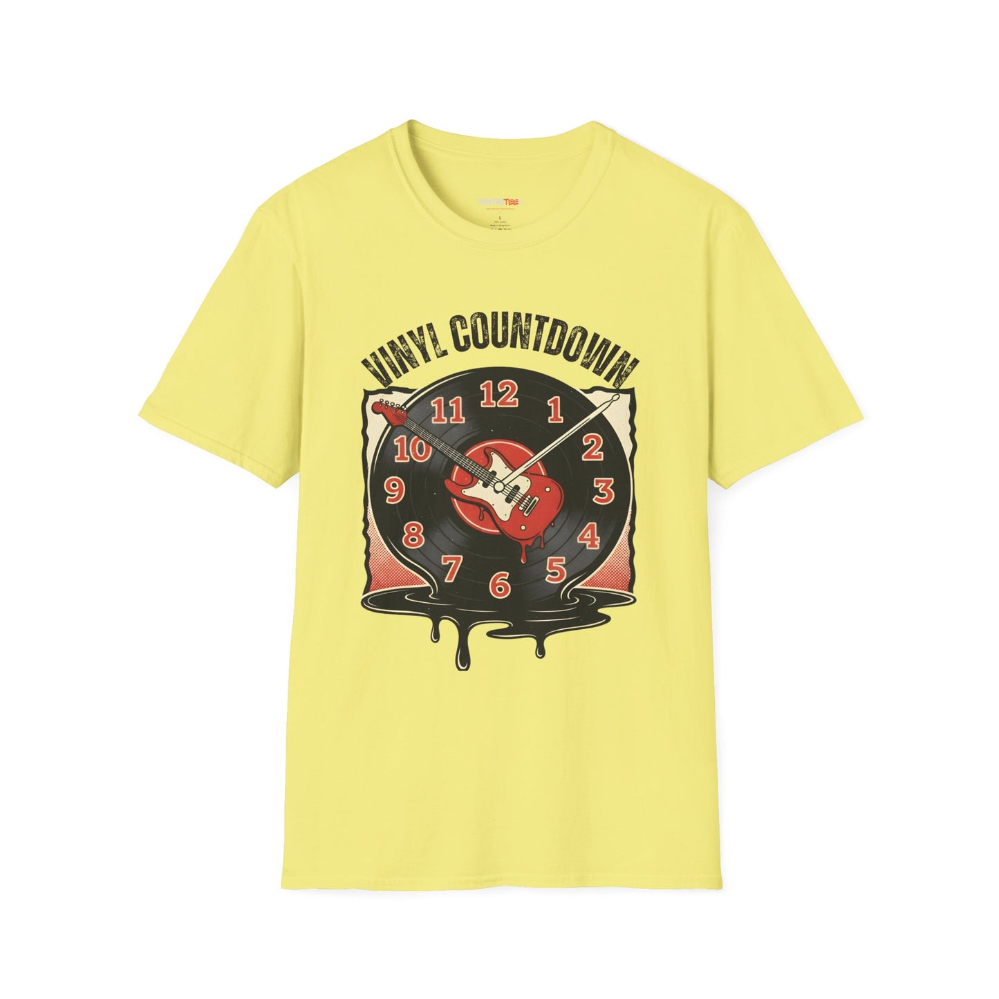 Vinyl Countdown T-Shirt, Music Lover Gift, Unisex Softstyle Tee, Vintage Vinyl Design, Perfect for Music Festivals, Casual Wear