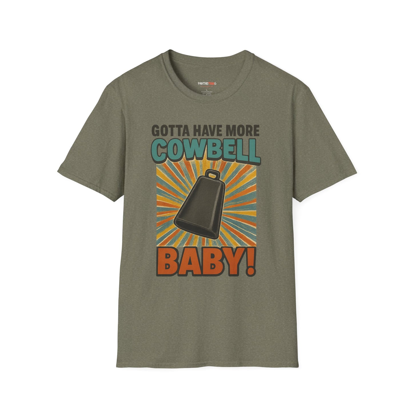 Gotta Have More Cowbell Rainbow T-Shirt, Funny T-Shirt, Unisex Graphic Tee, Music Lover Gift, Whimsical Apparel, Fun Humor Shirt