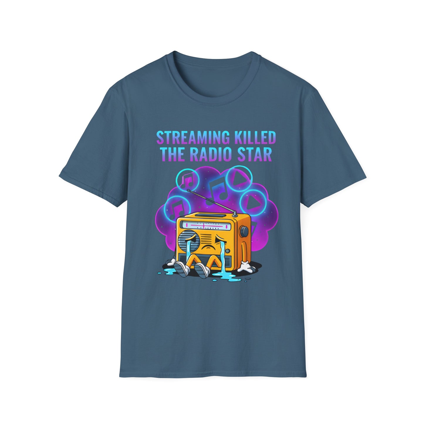 Streaming Killed the Radio Star, Retro Music Themed T-Shirt, Music Lover Gift, Stylish Tee,Unique Music T-Shirt, Gift for Musicians.
