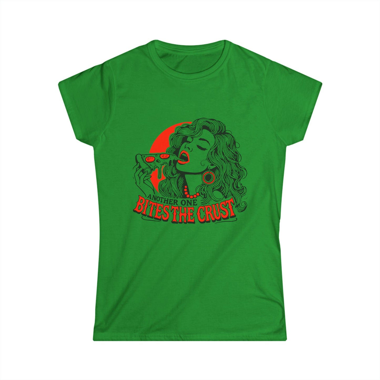 Women's Softstyle Tee, Another one bites the crust T-Shirt, Perfect Gift for Foodies, Casual Wear