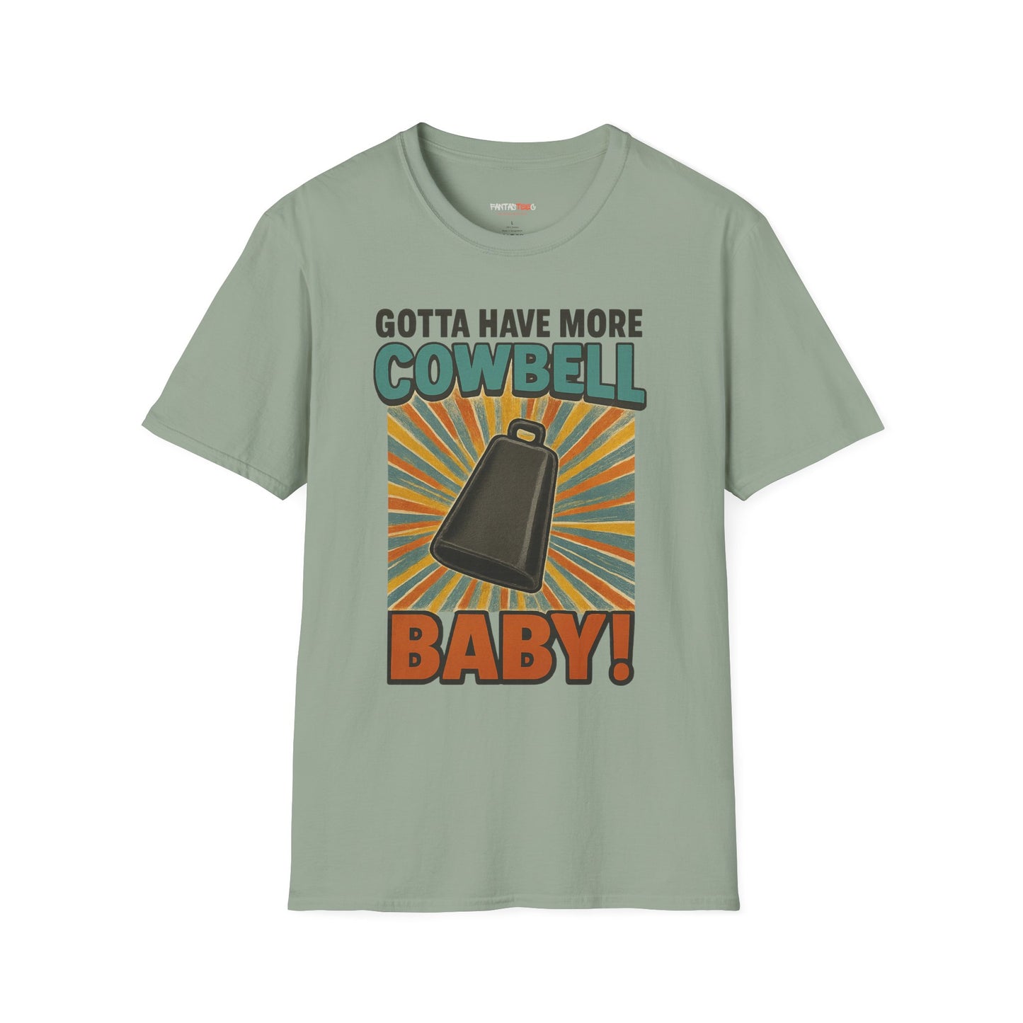 Gotta Have More Cowbell Rainbow T-Shirt, Funny T-Shirt, Unisex Graphic Tee, Music Lover Gift, Whimsical Apparel, Fun Humor Shirt