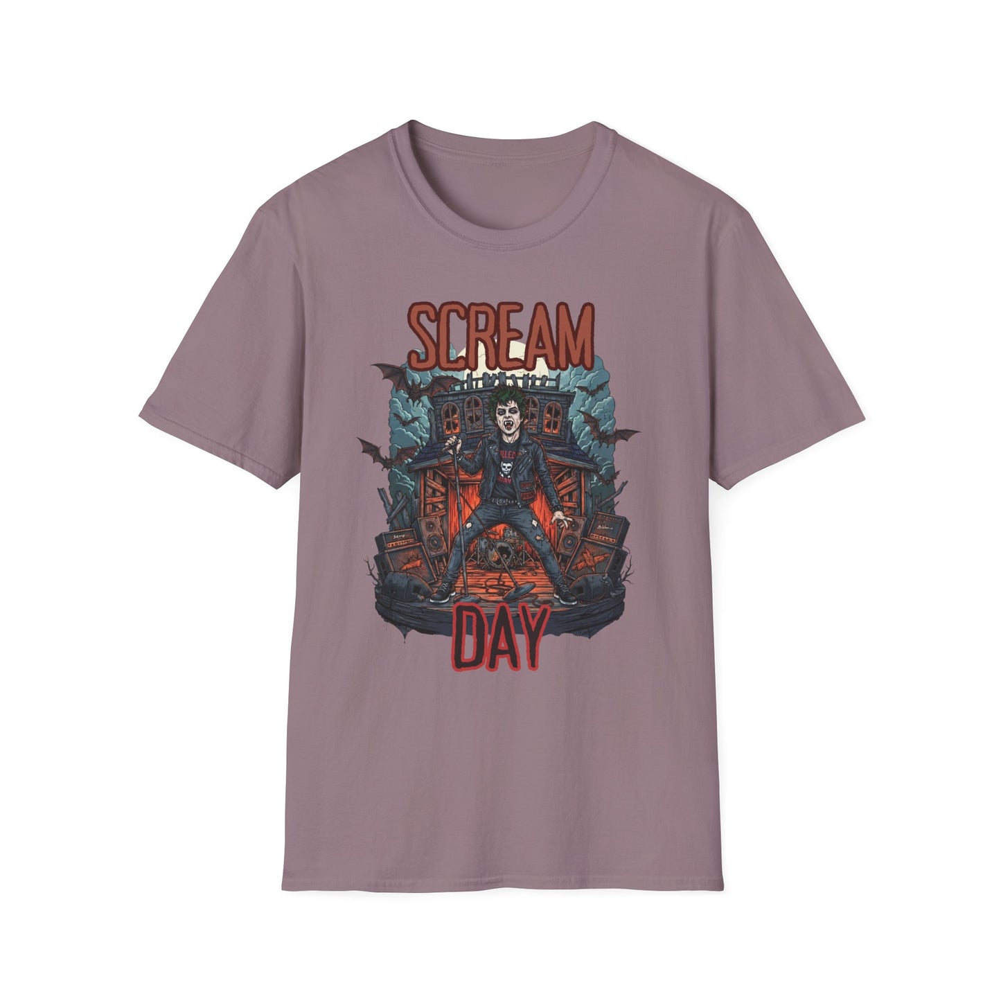 Halloween Themed Unisex T-Shirt, Casual Graphic Tee, Fall Fashion, Perfect for Costume Parties, Scream Day Celebration, Unique Gift Idea