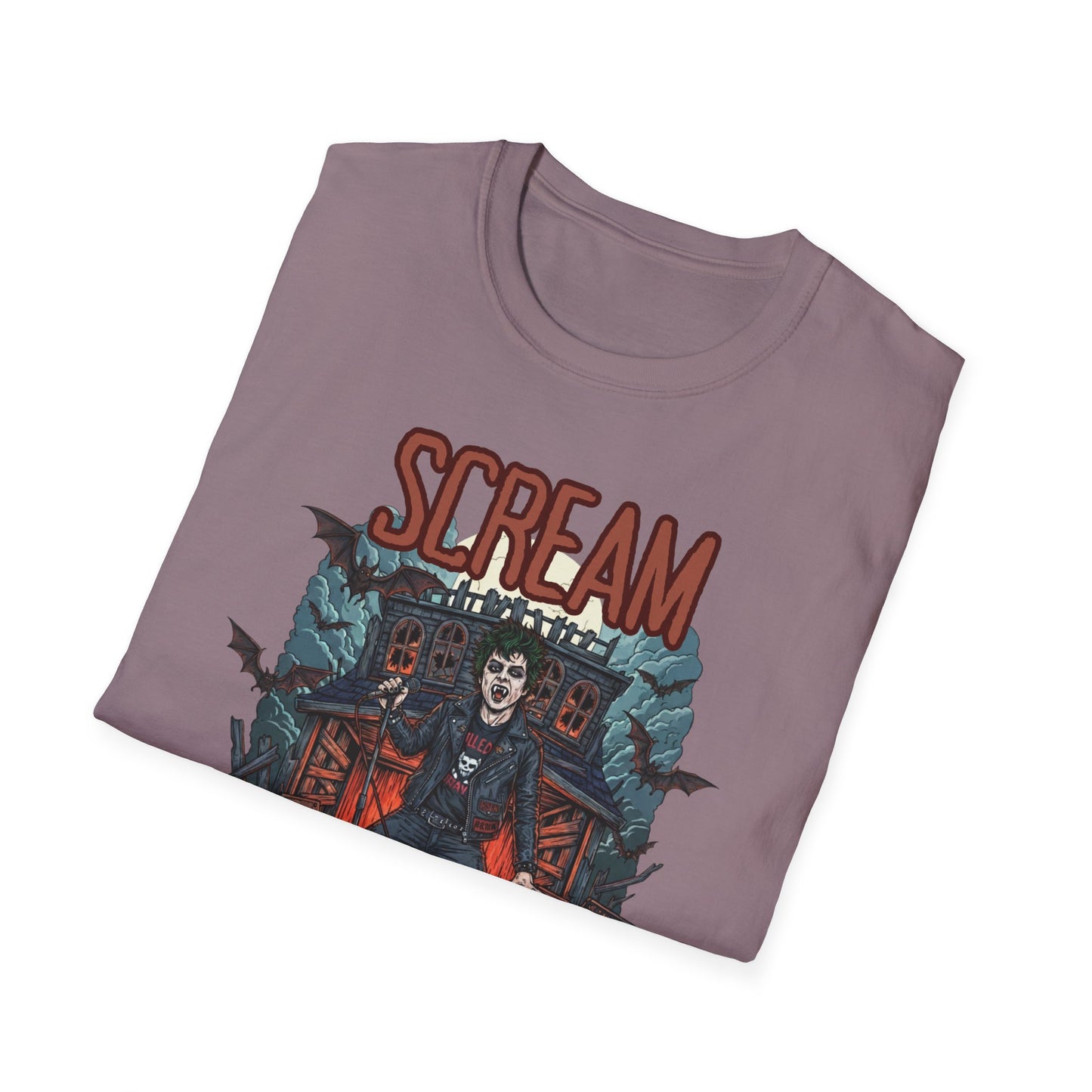 Halloween Themed Unisex T-Shirt, Casual Graphic Tee, Fall Fashion, Perfect for Costume Parties, Scream Day Celebration, Unique Gift Idea