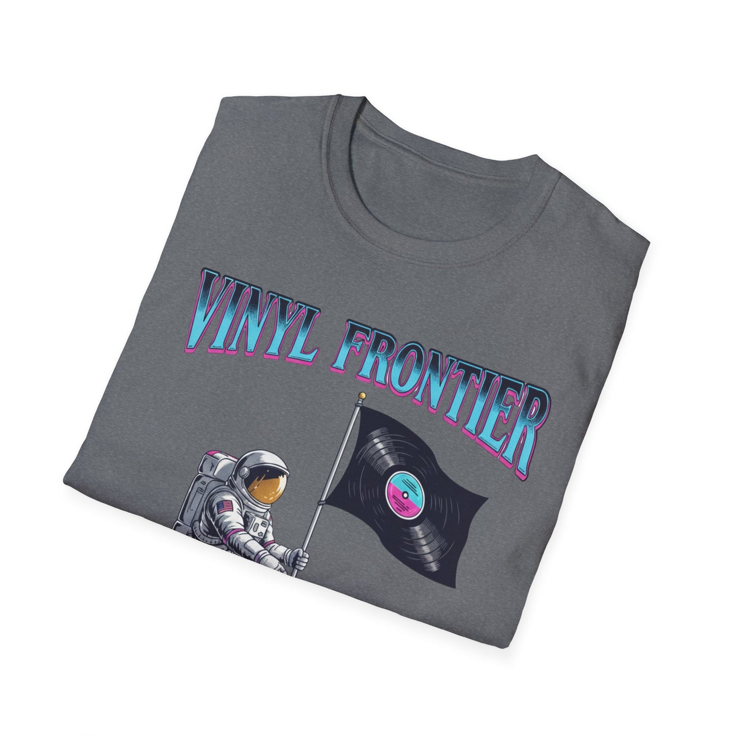 Vinyl Frontier Astronaut T-Shirt, Unisex Graphic Tee, Space Lover Gift, Casual Style, Summer Wear, Unique T-Shirt