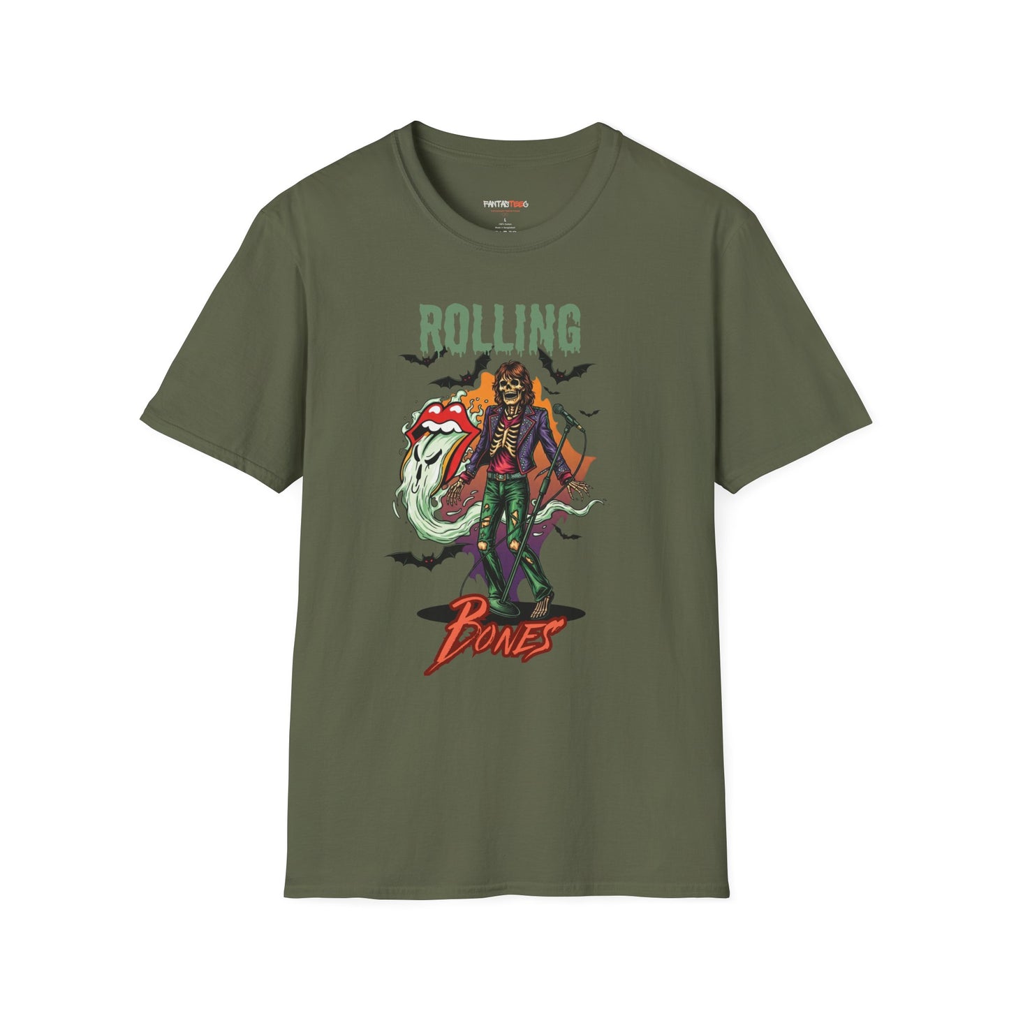 Rolling Bones Halloween Unisex softstyle T-Shirt