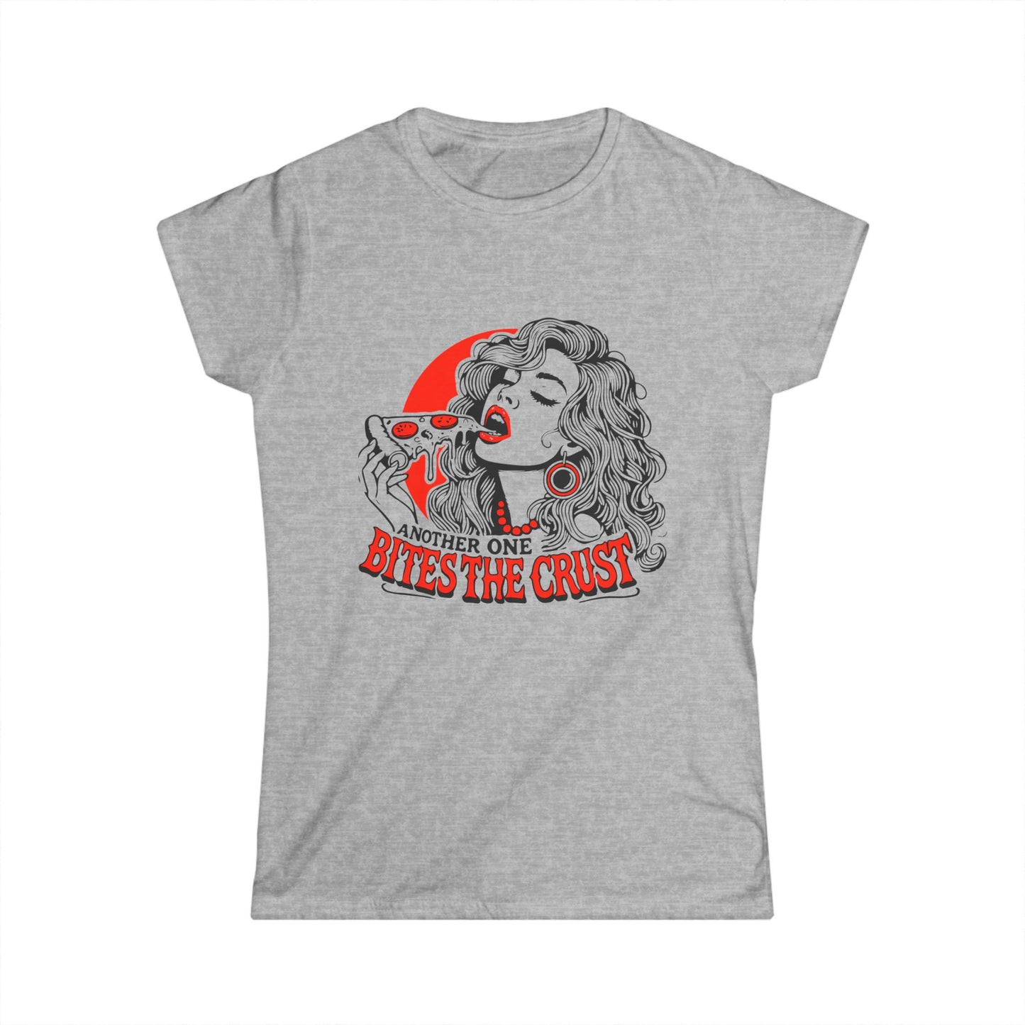 Women's Softstyle Tee, Another one bites the crust T-Shirt, Perfect Gift for Foodies, Casual Wear