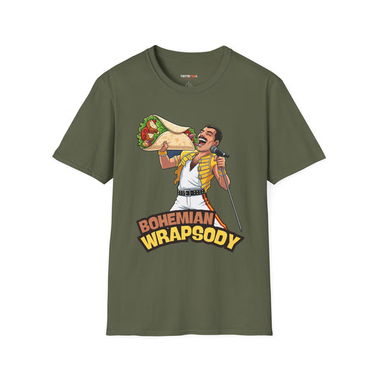 Bohemian Wrapsody T-Shirt, Funny Music Tee, Unisex Graphic Shirt, Perfect Gift for Concerts, Festivals, and Casual Wear