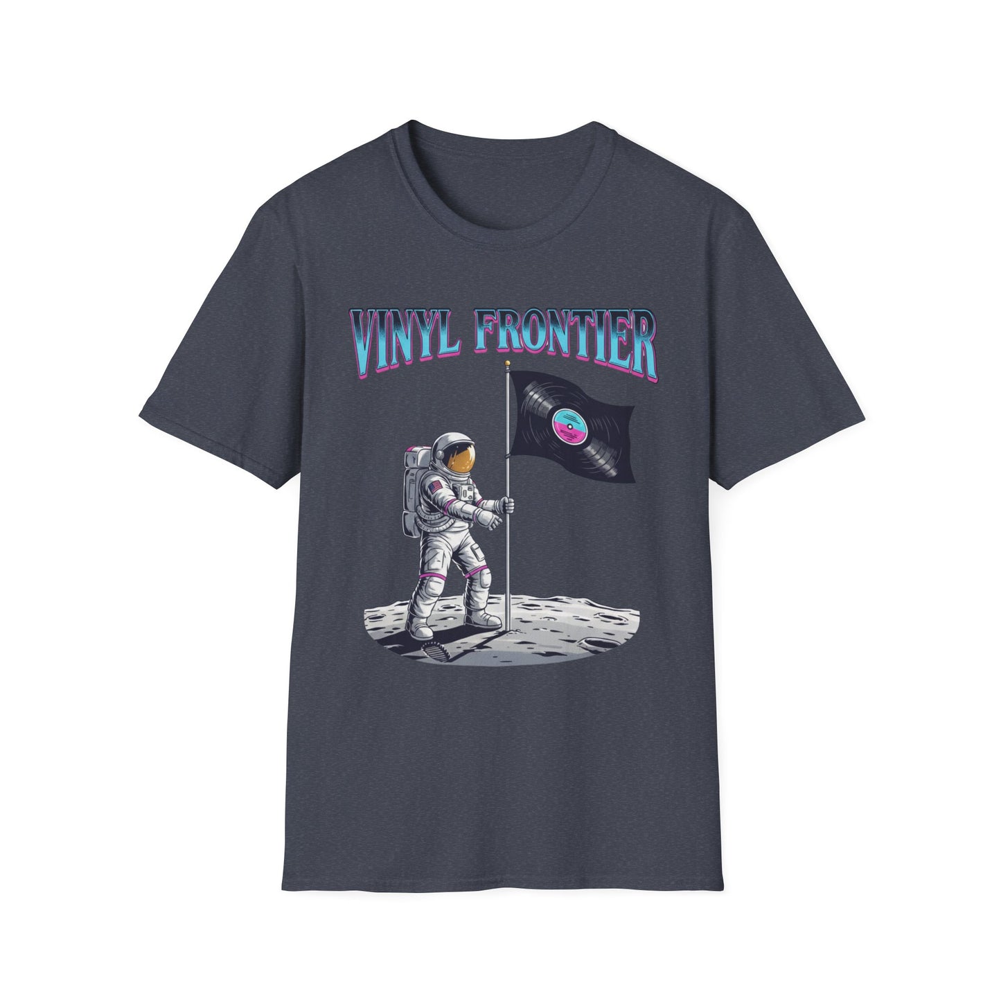 Vinyl Frontier Astronaut T-Shirt, Unisex Graphic Tee, Space Lover Gift, Casual Style, Summer Wear, Unique T-Shirt