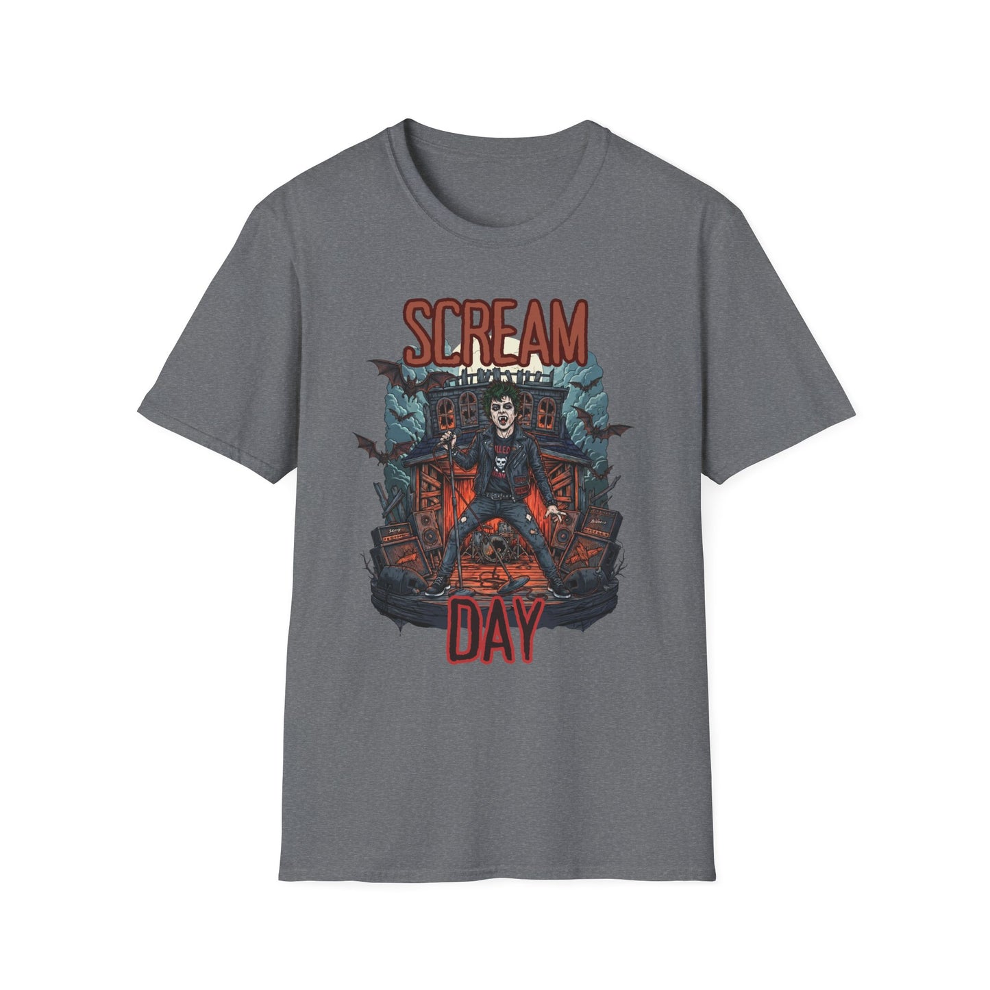 Halloween Themed Unisex T-Shirt, Casual Graphic Tee, Fall Fashion, Perfect for Costume Parties, Scream Day Celebration, Unique Gift Idea