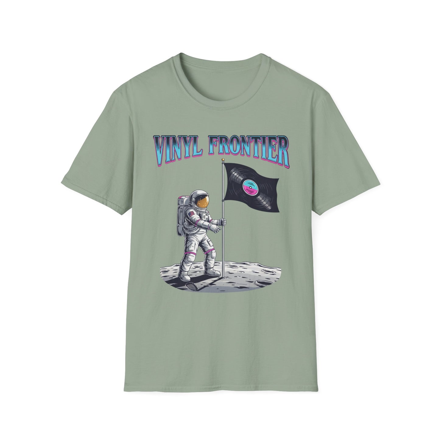 Vinyl Frontier Astronaut T-Shirt, Unisex Graphic Tee, Space Lover Gift, Casual Style, Summer Wear, Unique T-Shirt
