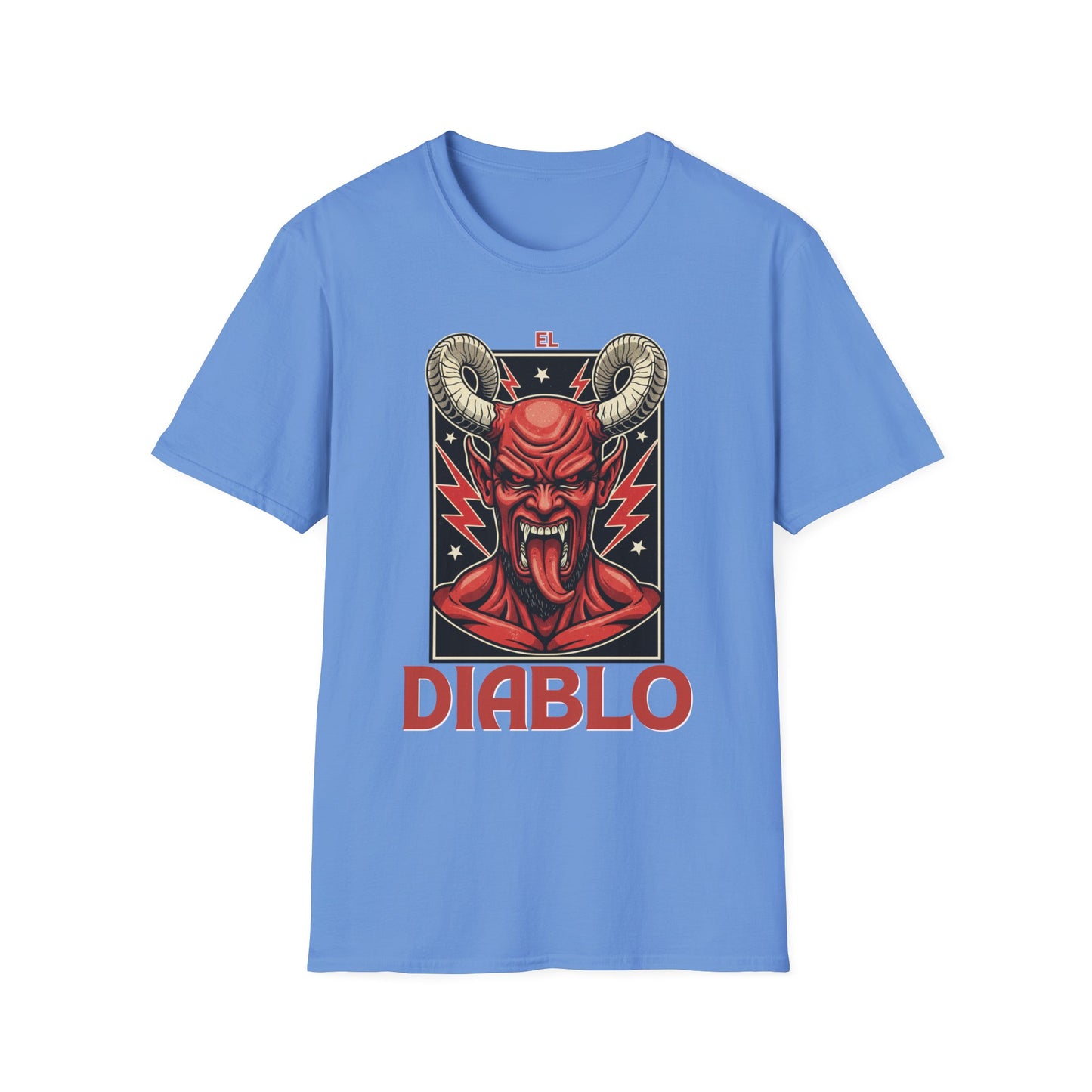 Diablo Graphic T-Shirt - Unisex Softstyle Tee for Music Lovers, Halloween Costume, Unique Gift, Vintage Style, Casual Wear