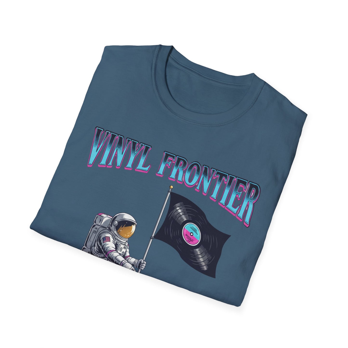 Vinyl Frontier Astronaut T-Shirt, Unisex Graphic Tee, Space Lover Gift, Casual Style, Summer Wear, Unique T-Shirt