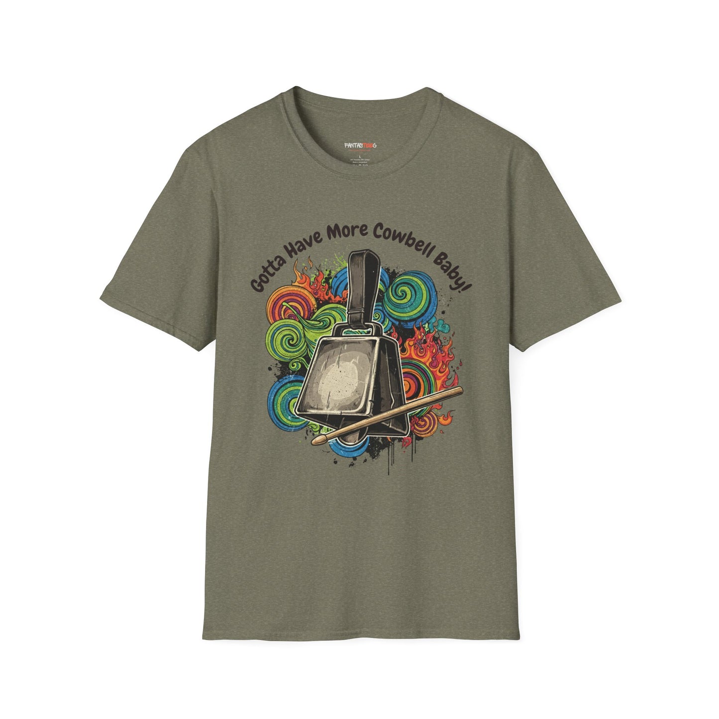 Gotta Have More Cowbell Unisex Softstyle T-Shirt | Fun Music Tribute Tee, Concert Wear, Gift for Musicians, Casual Style, Humor Shirt