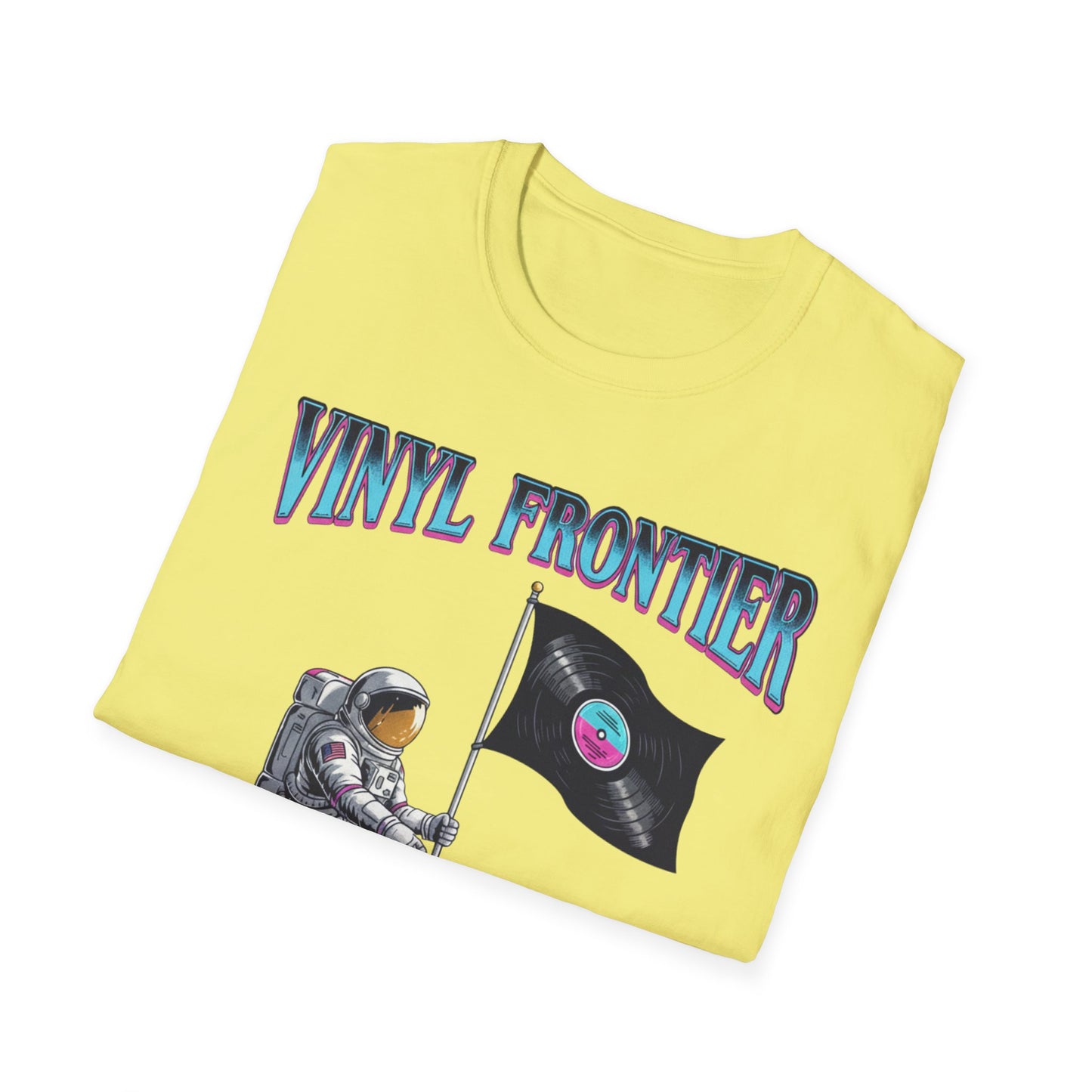 Vinyl Frontier Astronaut T-Shirt, Unisex Graphic Tee, Space Lover Gift, Casual Style, Summer Wear, Unique T-Shirt