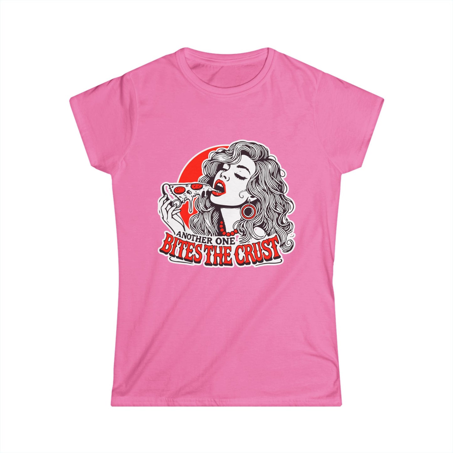 Women's Softstyle Tee, Another one bites the crust T-Shirt, Perfect Gift for Foodies, Casual Wear