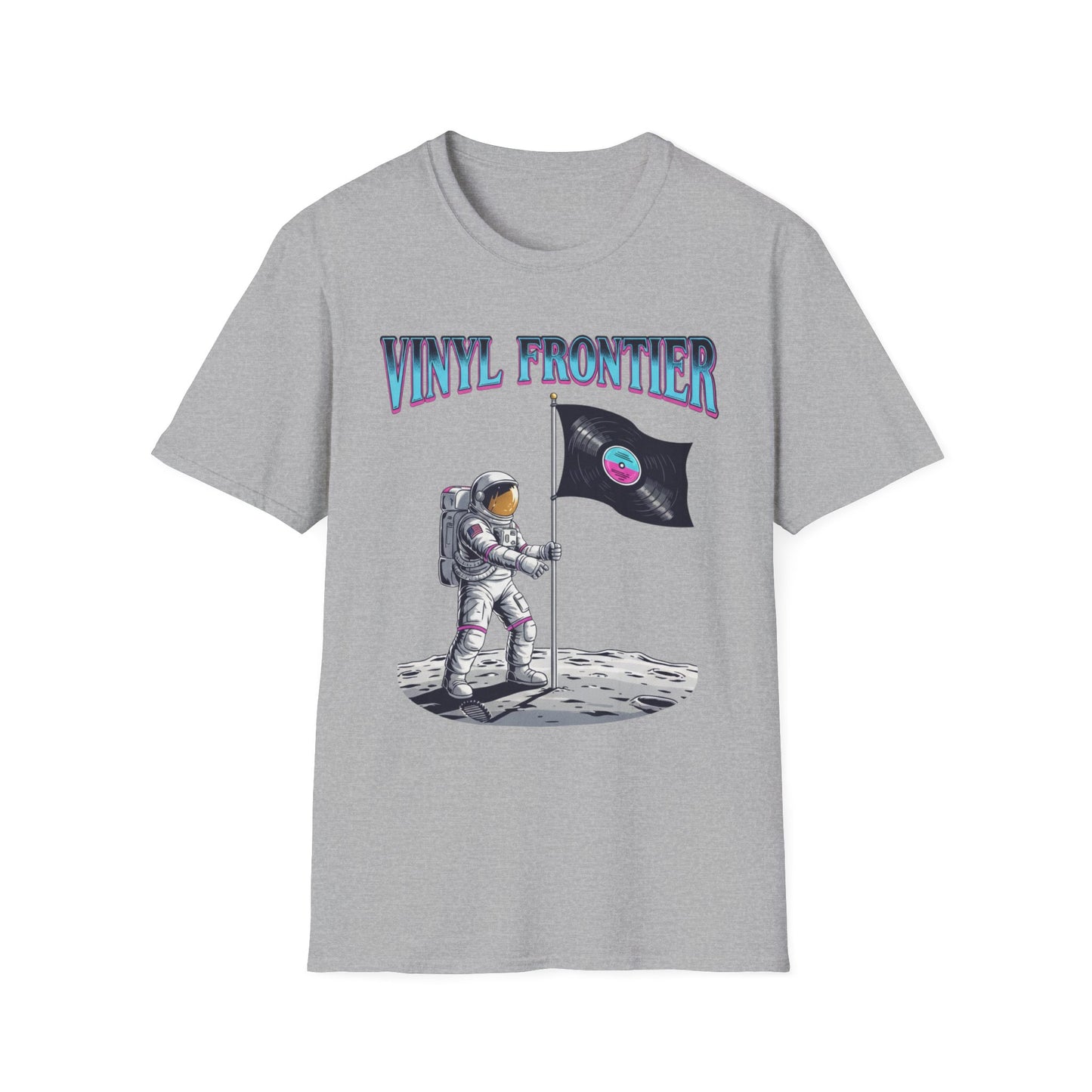 Vinyl Frontier Astronaut T-Shirt, Unisex Graphic Tee, Space Lover Gift, Casual Style, Summer Wear, Unique T-Shirt