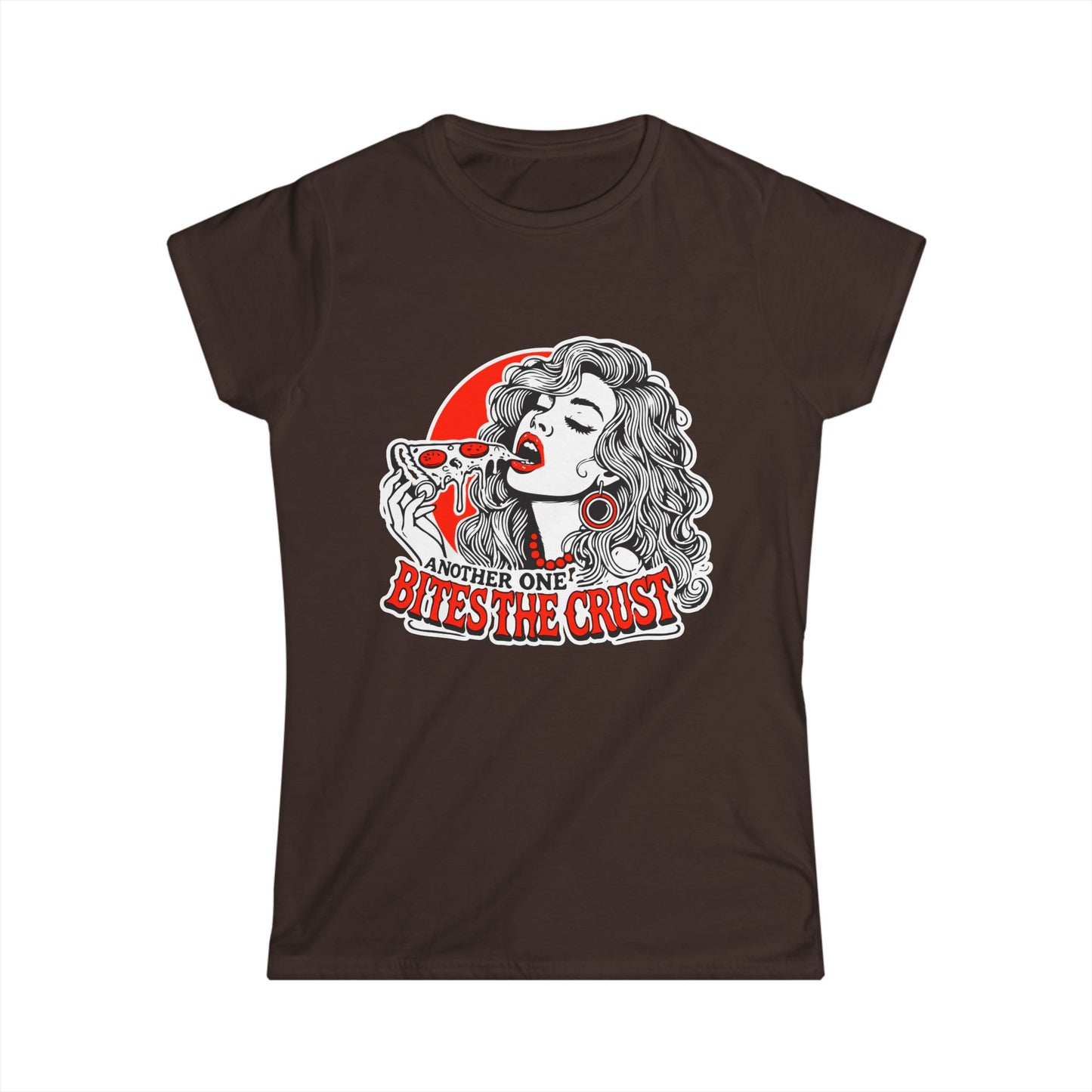 Women's Softstyle Tee, Another one bites the crust T-Shirt, Perfect Gift for Foodies, Casual Wear