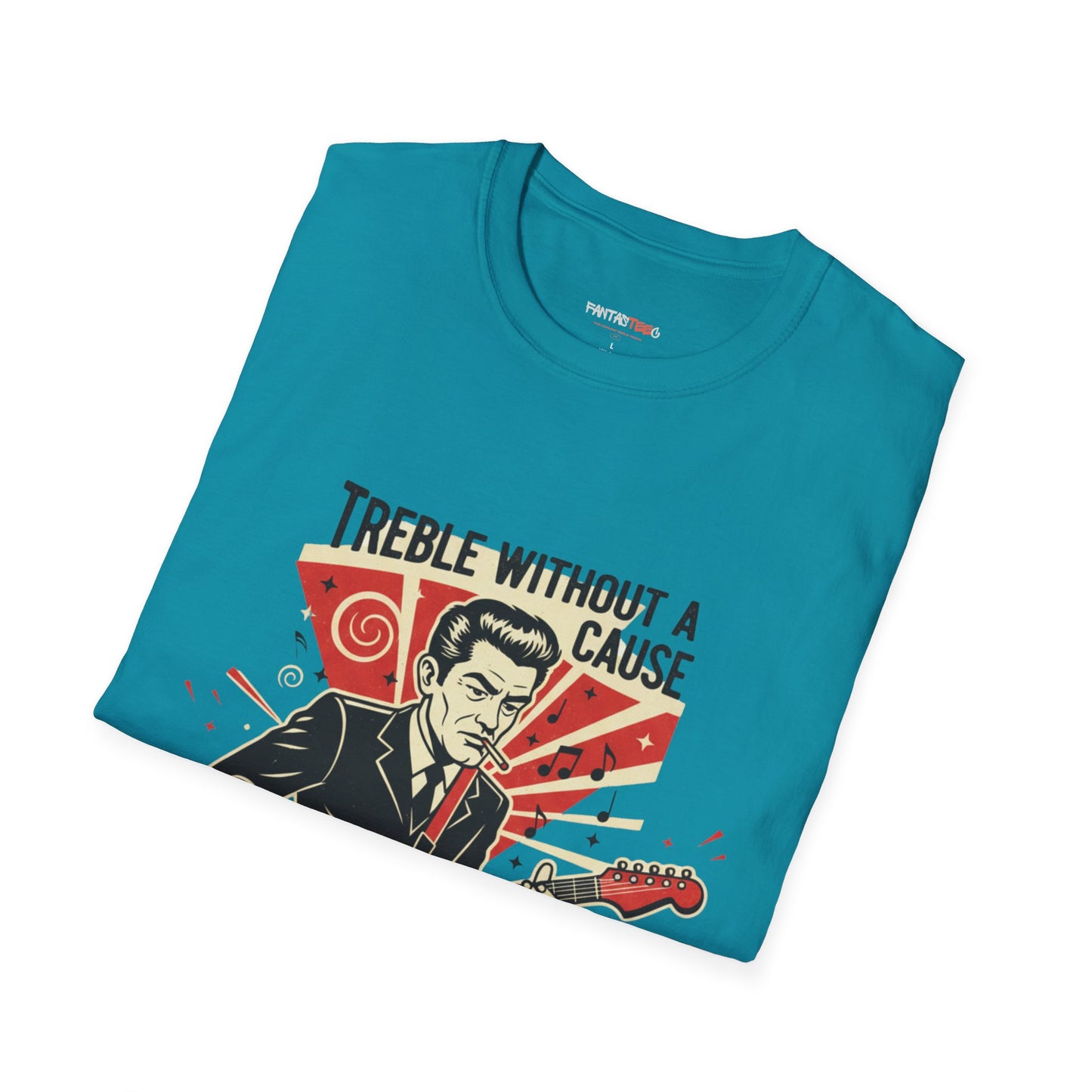 Retro Music Lover T-Shirt, Vintage Rock Tee, Gift for Musicians, Music Festival Apparel, Treble Without a Cause Shirt