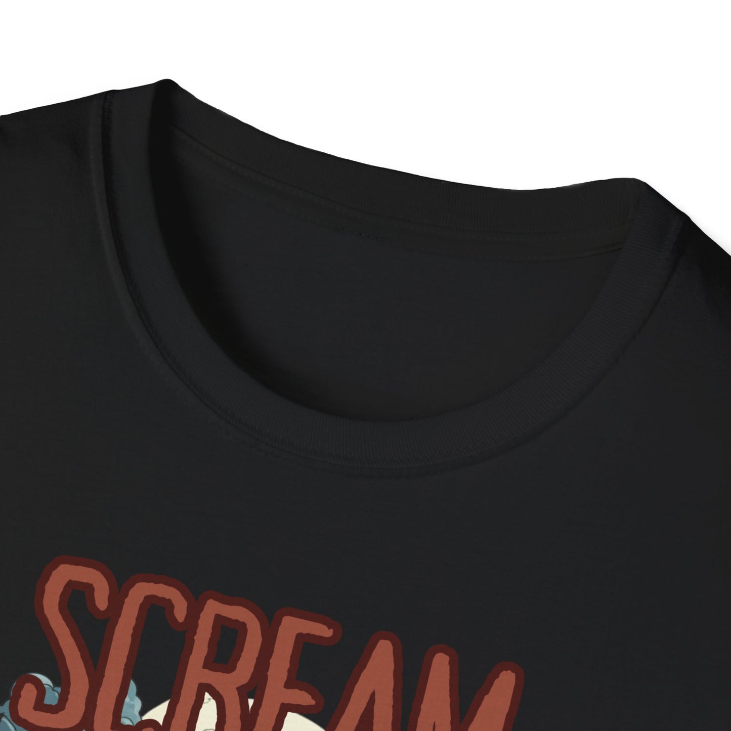 Halloween Themed Unisex T-Shirt, Casual Graphic Tee, Fall Fashion, Perfect for Costume Parties, Scream Day Celebration, Unique Gift Idea