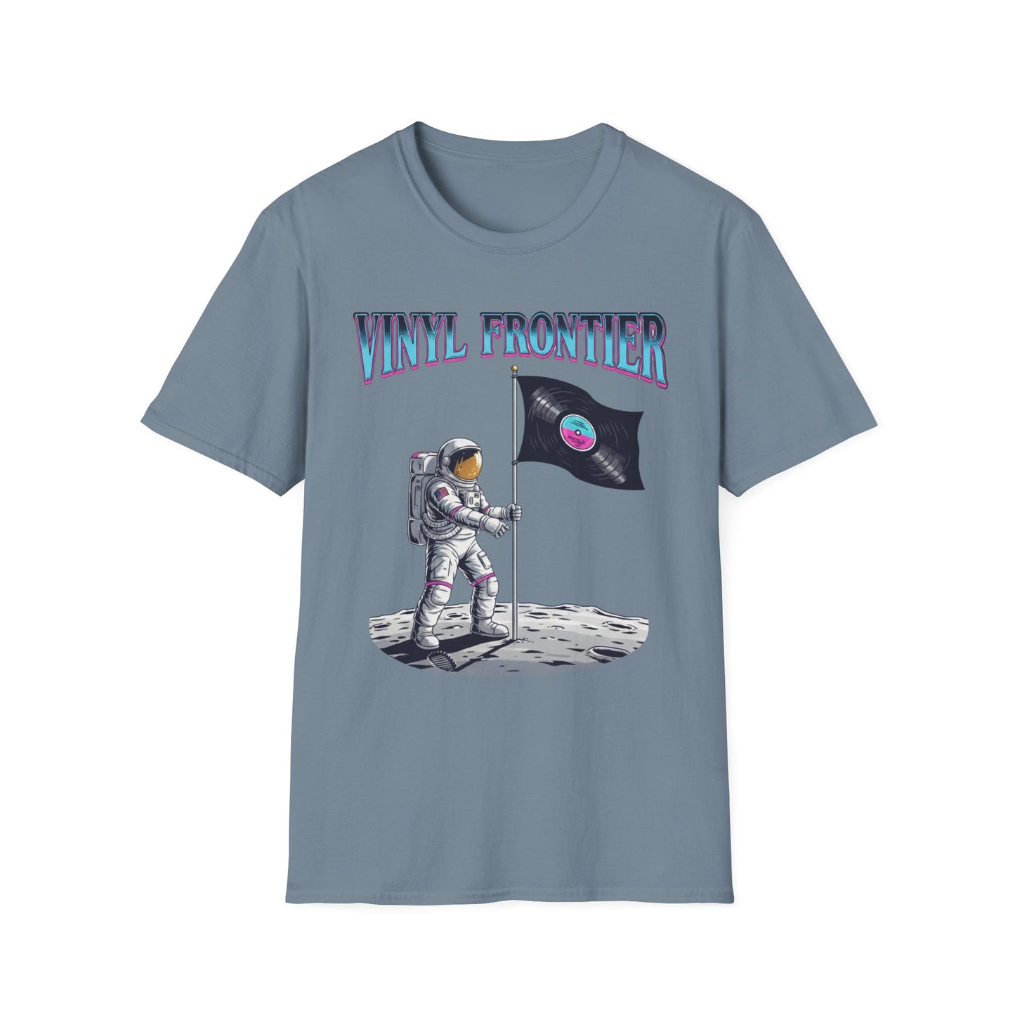 Vinyl Frontier Astronaut T-Shirt, Unisex Graphic Tee, Space Lover Gift, Casual Style, Summer Wear, Unique T-Shirt