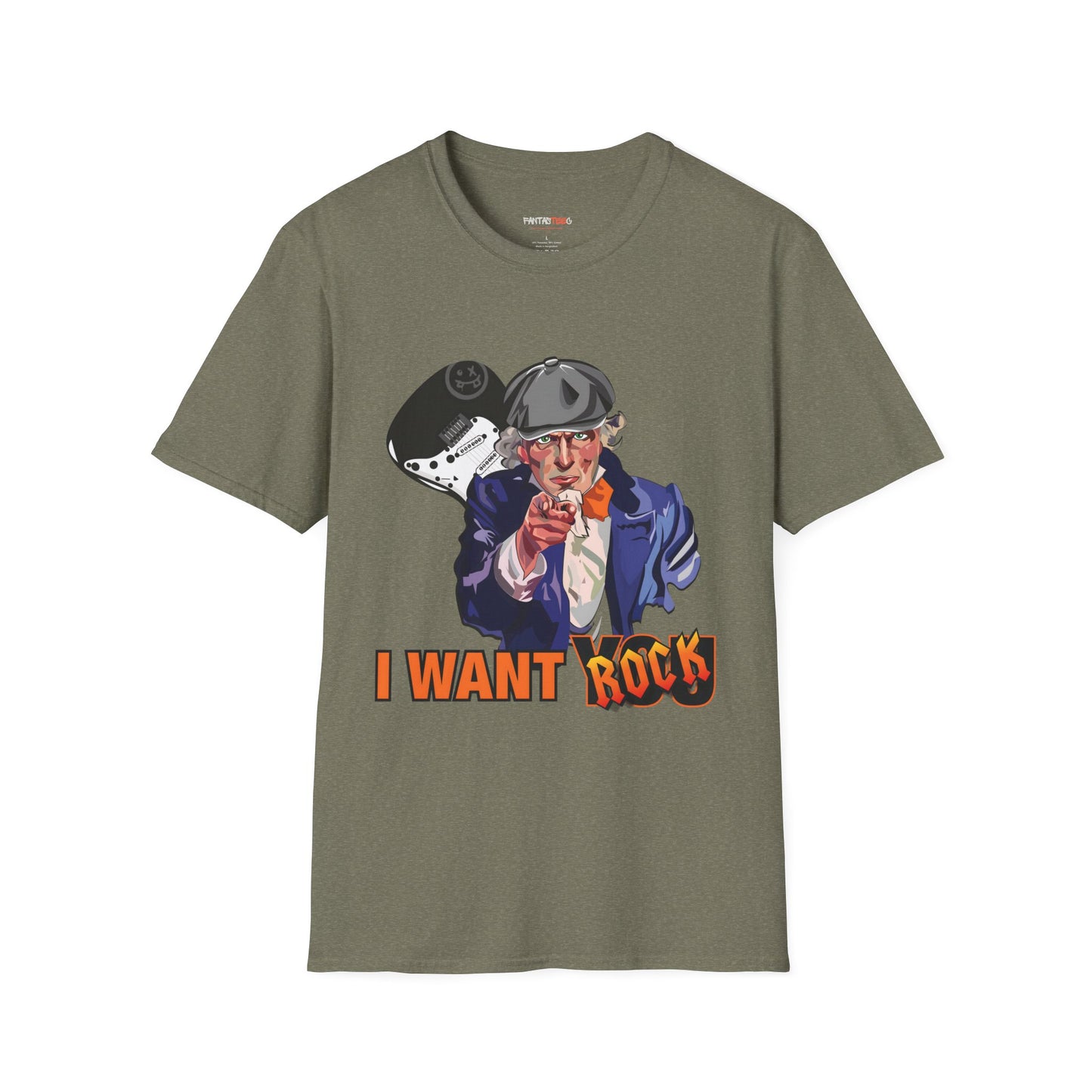 Uncle Rock, Unisex Softstyle, Music Lover Gift, Fun Graphic Tee.