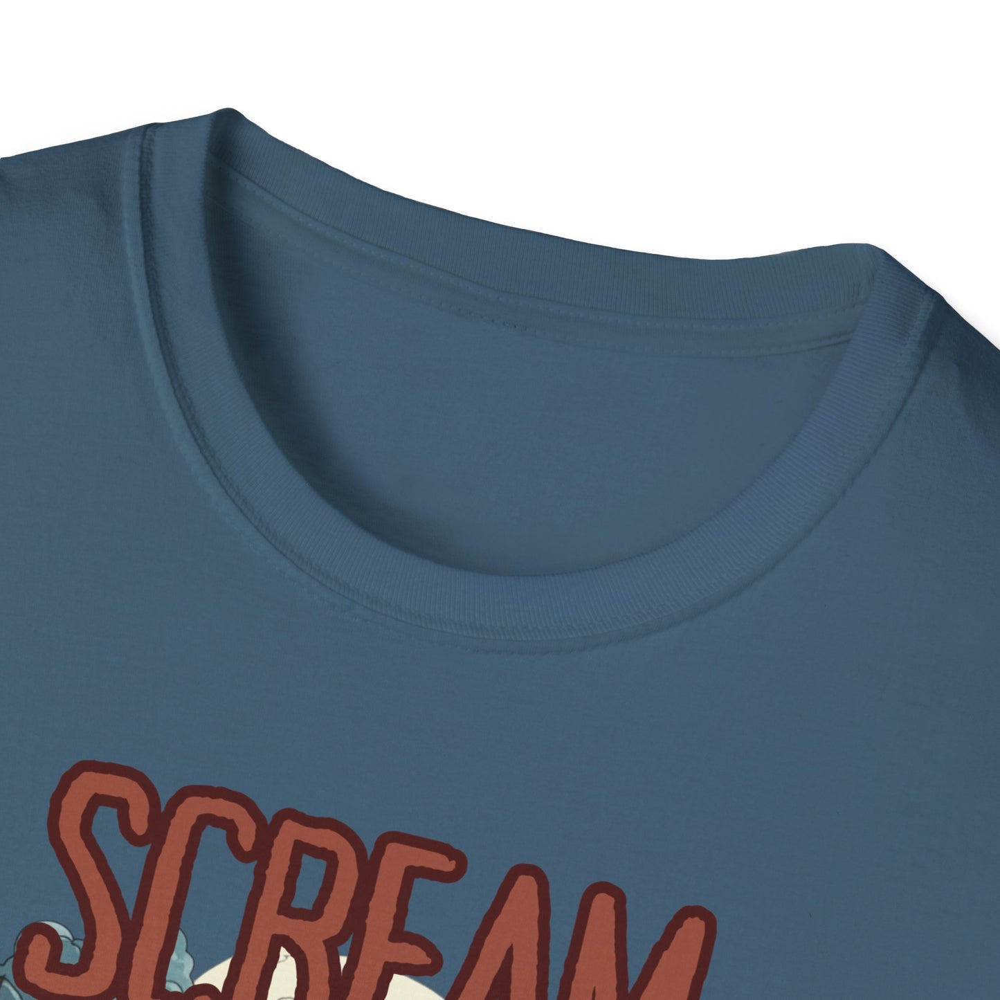 Halloween Themed Unisex T-Shirt, Casual Graphic Tee, Fall Fashion, Perfect for Costume Parties, Scream Day Celebration, Unique Gift Idea