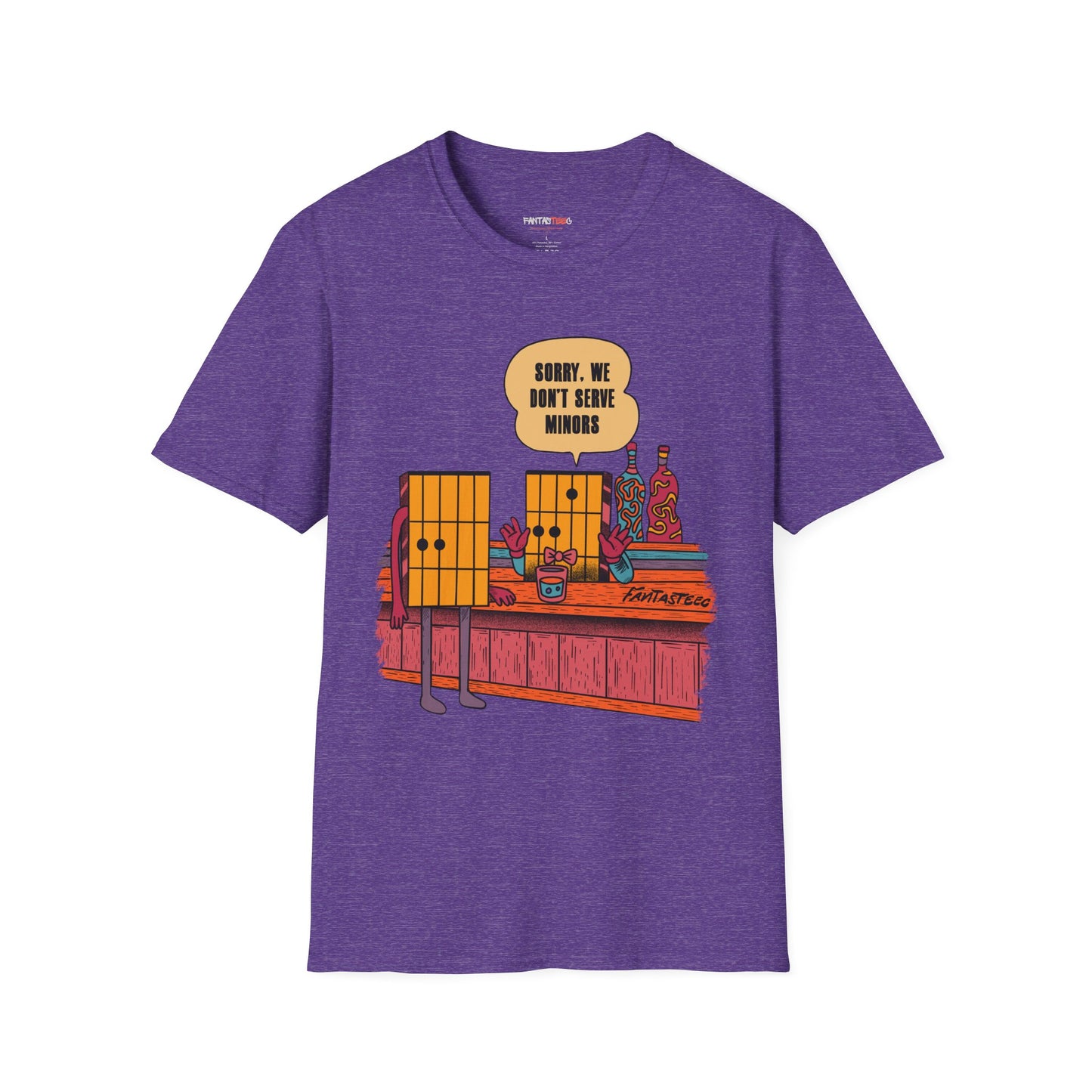 Funny Unisex Softstyle, We dont Serve Minors,Humorous Gift for Musicians,T-Shirt