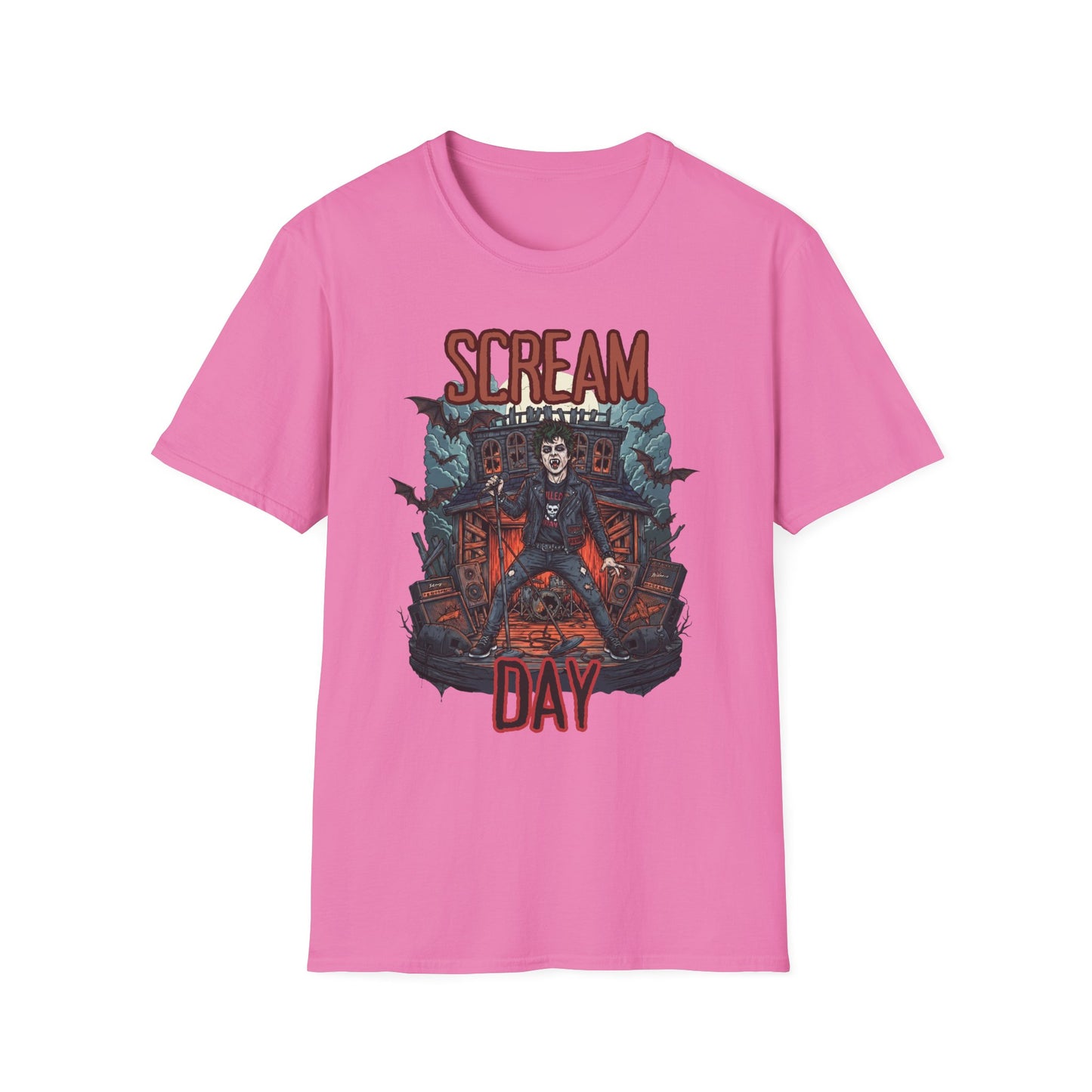 Halloween Themed Unisex T-Shirt, Casual Graphic Tee, Fall Fashion, Perfect for Costume Parties, Scream Day Celebration, Unique Gift Idea