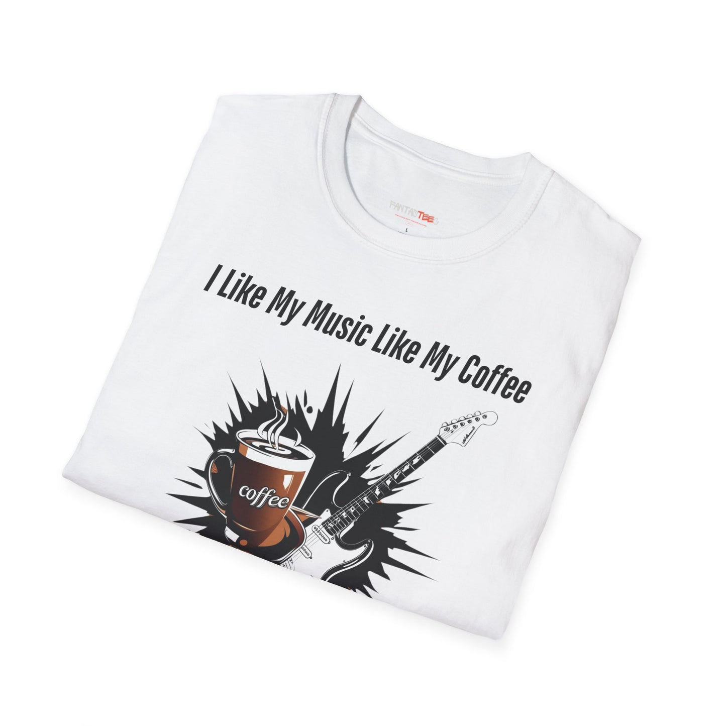 Rockin' Coffee Lover T-Shirt - Perfect Gift for Musicians, Coffee Enthusiasts, Birthdays, Music Festivals, Casual Wear
