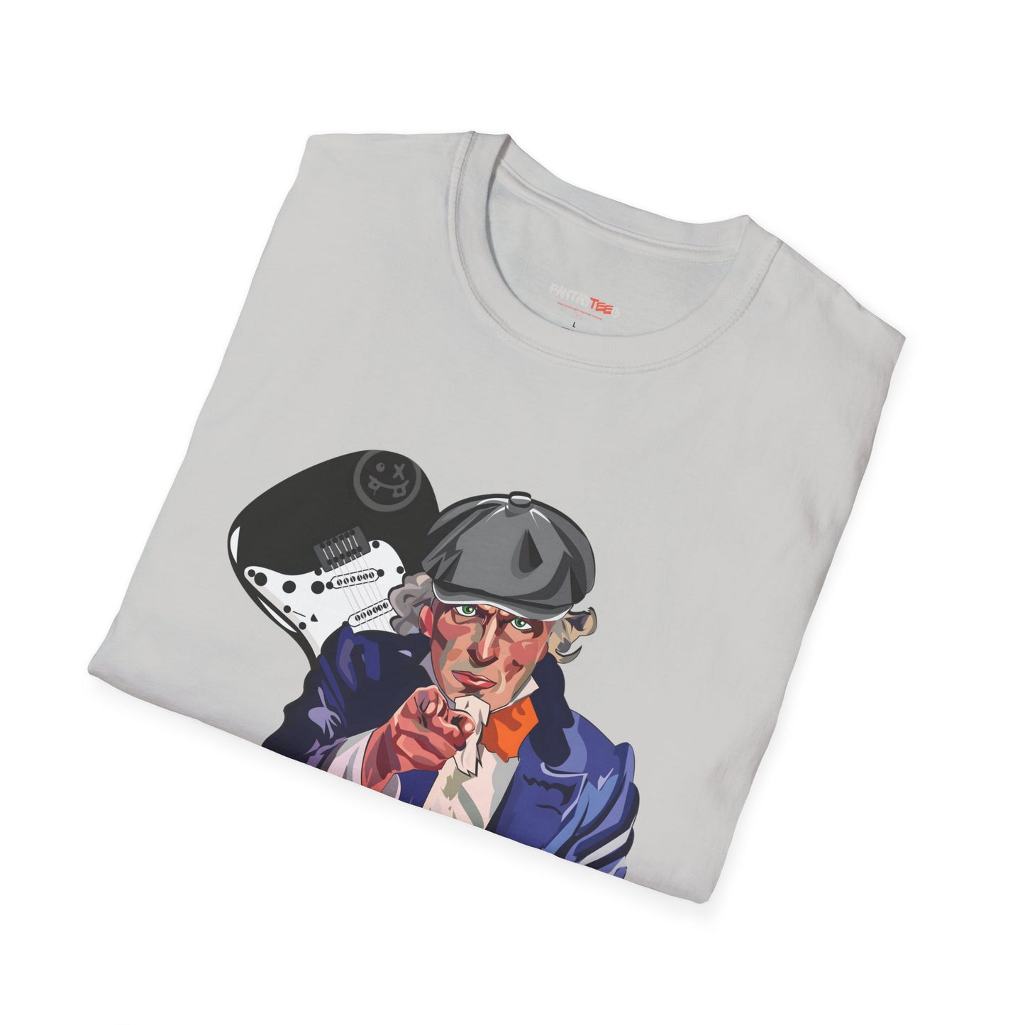Uncle Rock, Unisex Softstyle, Music Lover Gift, Fun Graphic Tee.