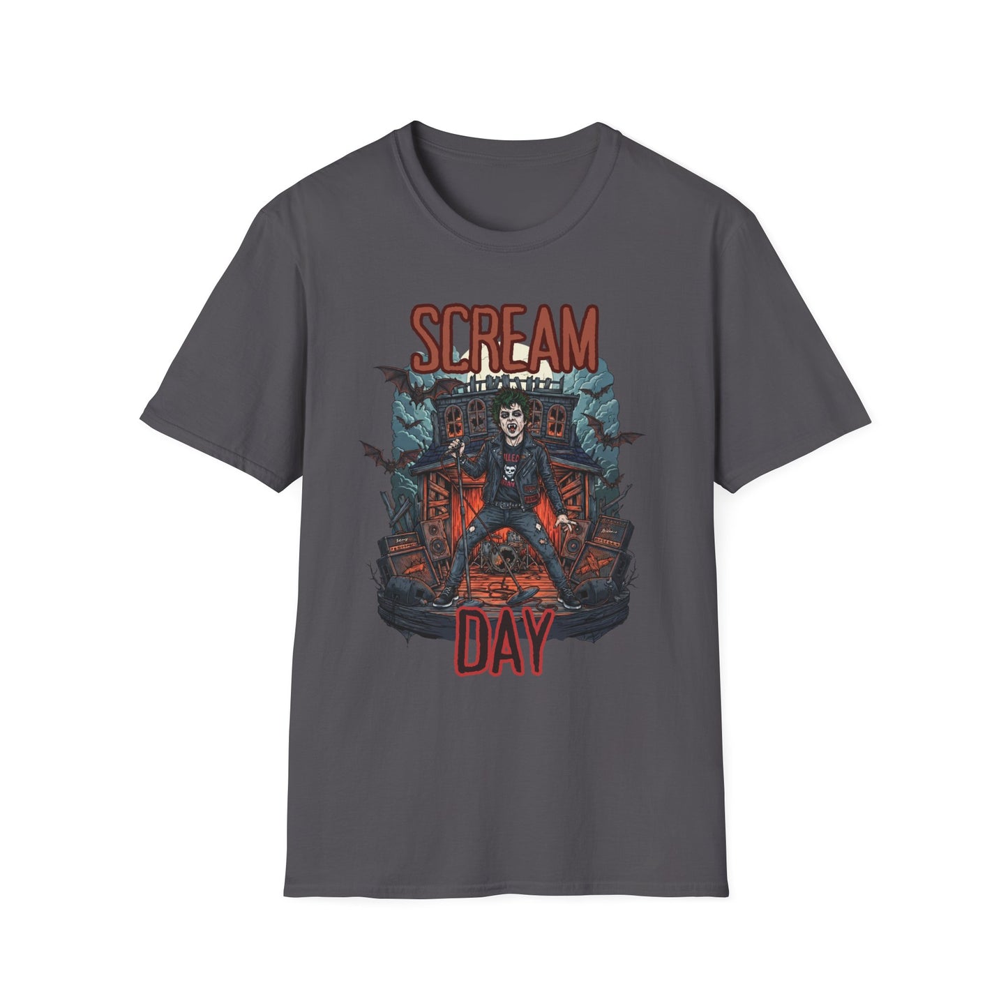 Halloween Themed Unisex T-Shirt, Casual Graphic Tee, Fall Fashion, Perfect for Costume Parties, Scream Day Celebration, Unique Gift Idea