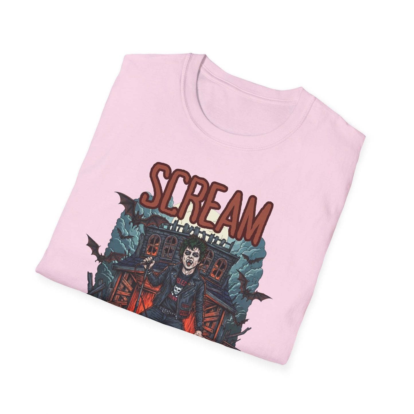 Halloween Themed Unisex T-Shirt, Casual Graphic Tee, Fall Fashion, Perfect for Costume Parties, Scream Day Celebration, Unique Gift Idea