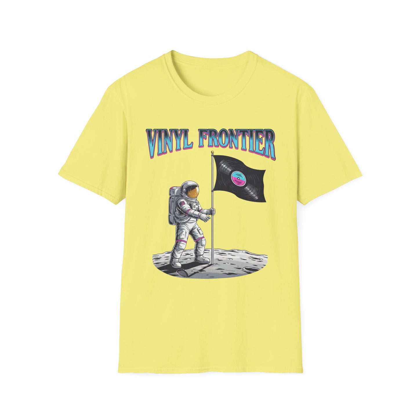Vinyl Frontier Astronaut T-Shirt, Unisex Graphic Tee, Space Lover Gift, Casual Style, Summer Wear, Unique T-Shirt