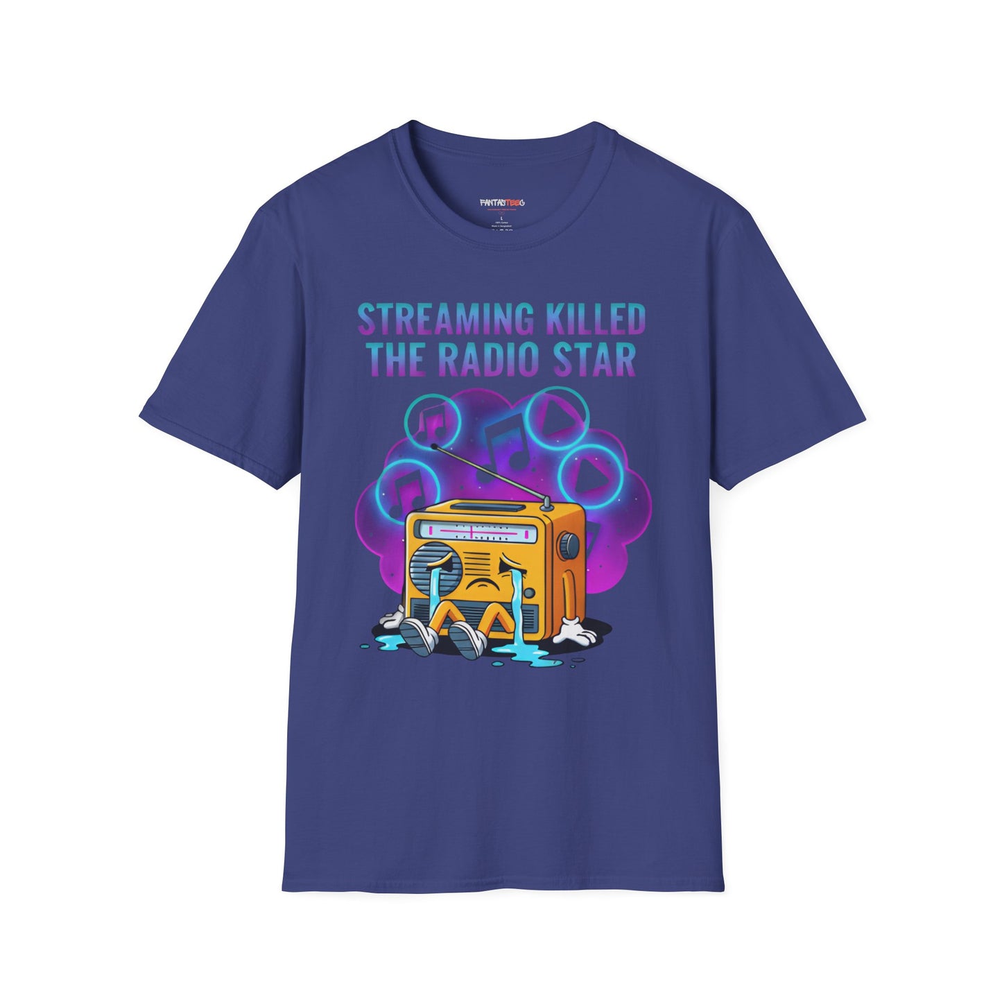 Streaming Killed the Radio Star, Retro Music Themed T-Shirt, Music Lover Gift, Stylish Tee,Unique Music T-Shirt, Gift for Musicians.