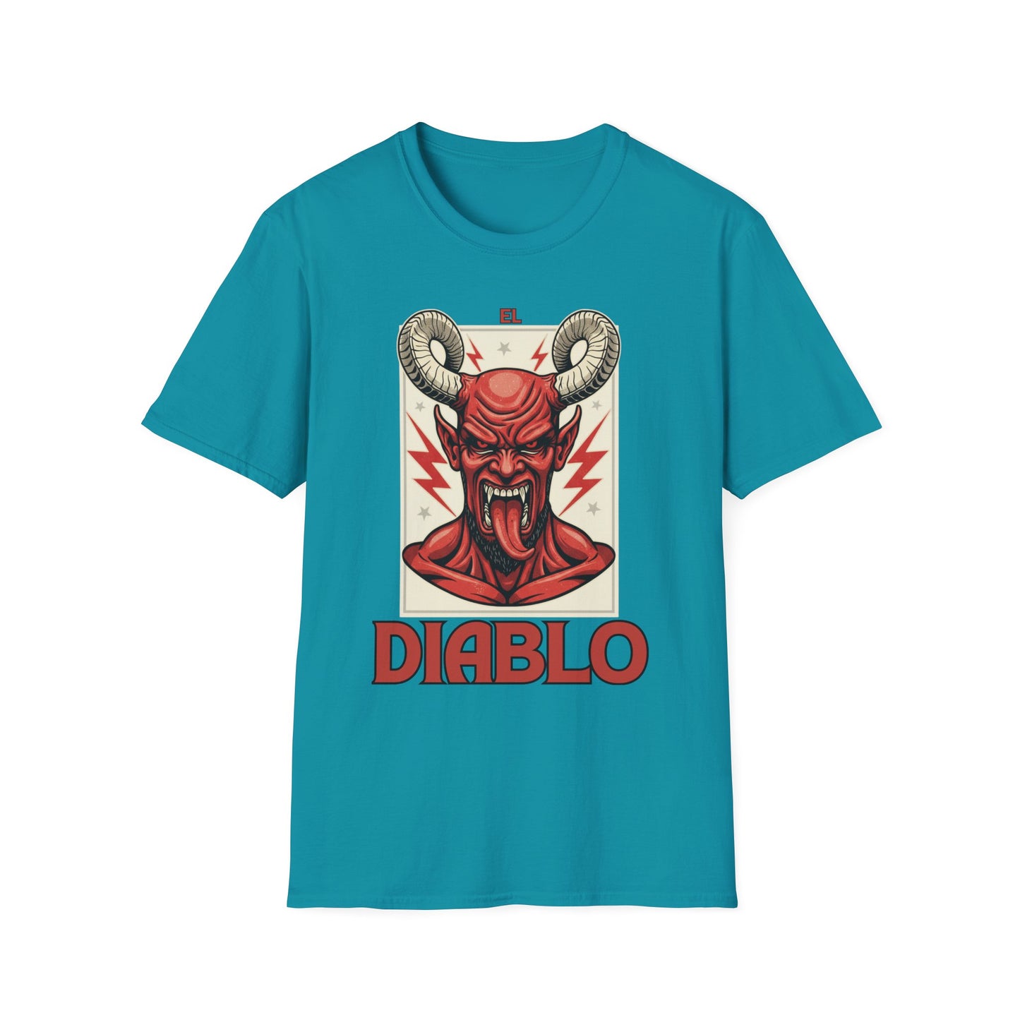 Diablo Graphic T-Shirt - Unisex Softstyle Tee for Music Lovers, Halloween Costume, Unique Gift, Vintage Style, Casual Wear
