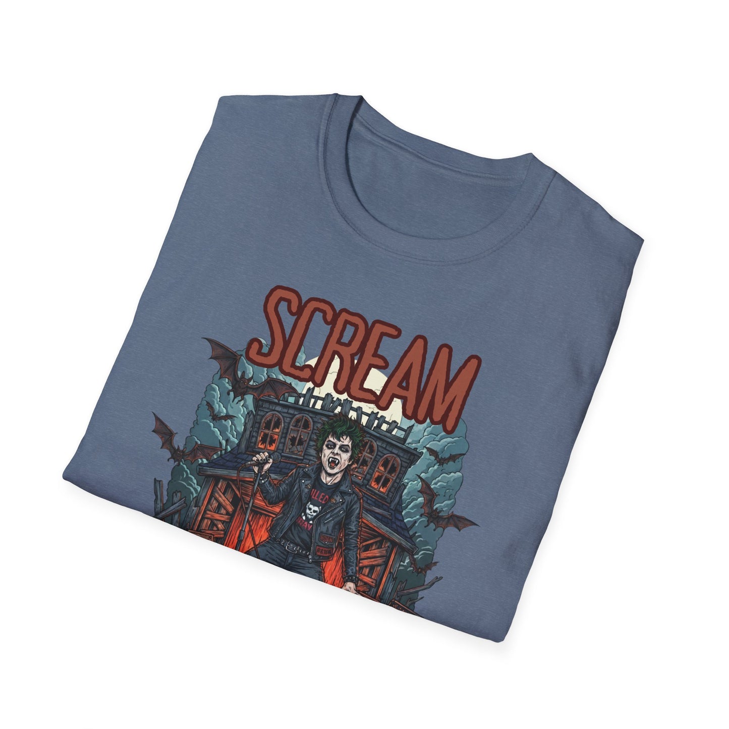 Halloween Themed Unisex T-Shirt, Casual Graphic Tee, Fall Fashion, Perfect for Costume Parties, Scream Day Celebration, Unique Gift Idea