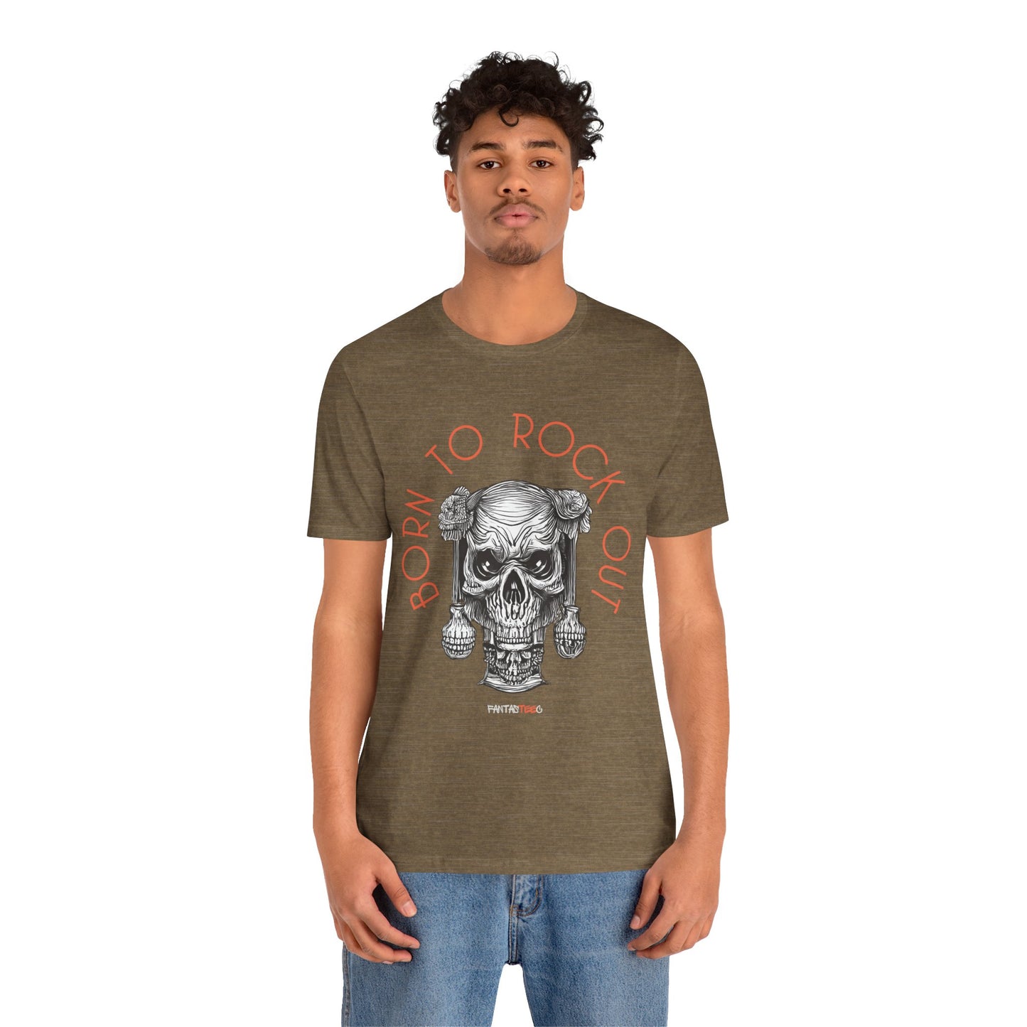 Born to Rock Out Skull Tee