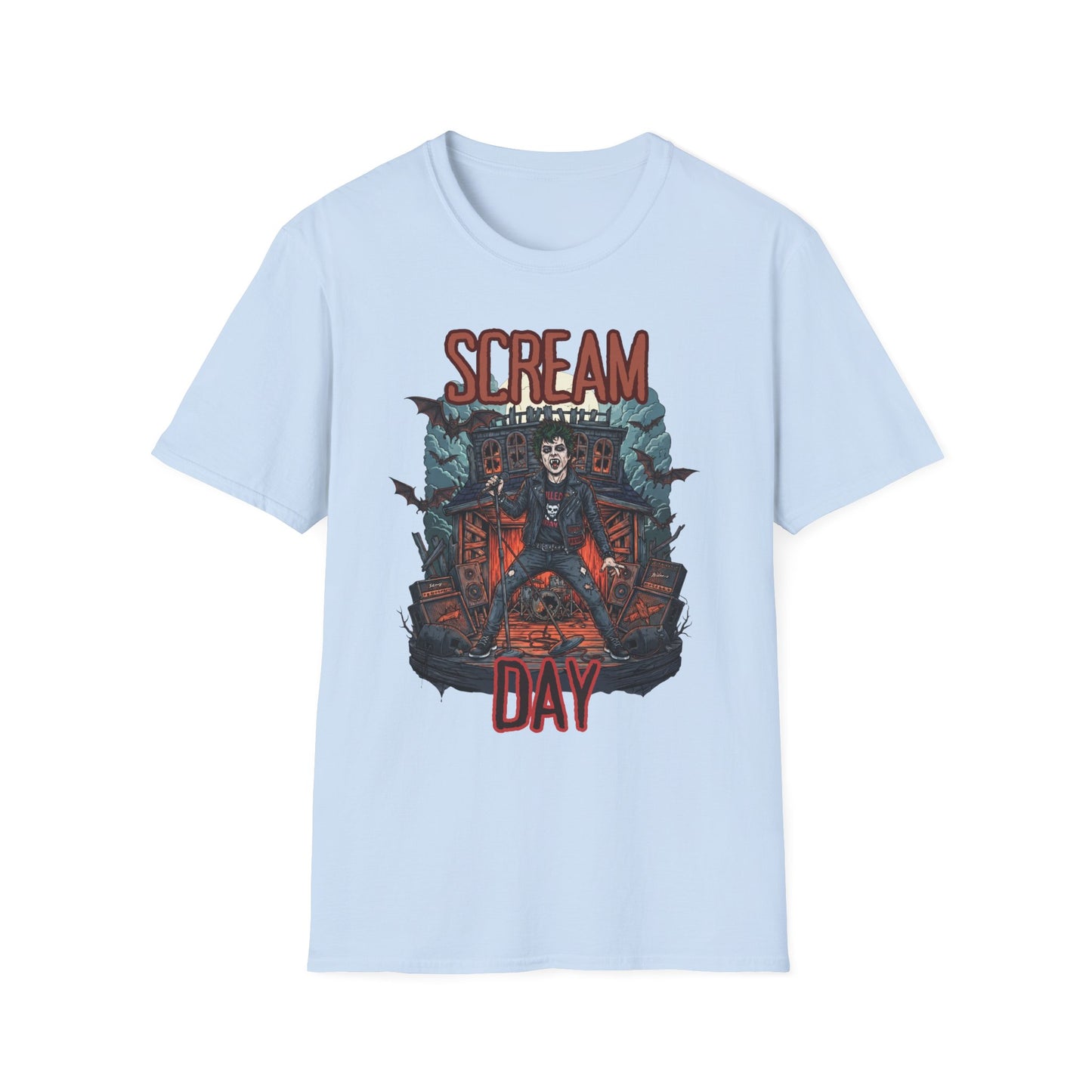 Halloween Themed Unisex T-Shirt, Casual Graphic Tee, Fall Fashion, Perfect for Costume Parties, Scream Day Celebration, Unique Gift Idea