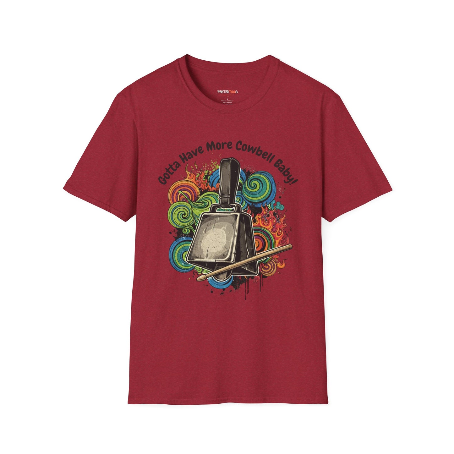 Gotta Have More Cowbell Unisex Softstyle T-Shirt | Fun Music Tribute Tee, Concert Wear, Gift for Musicians, Casual Style, Humor Shirt
