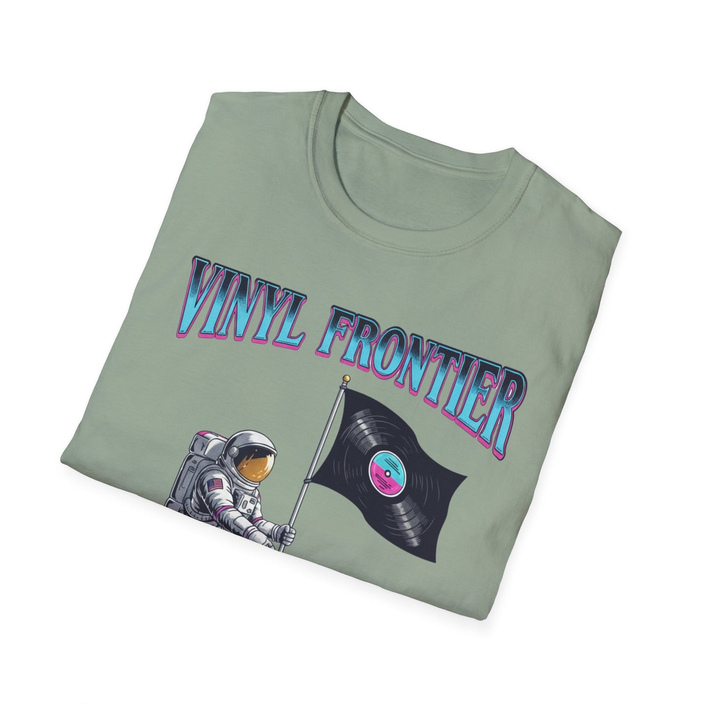 Vinyl Frontier Astronaut T-Shirt, Unisex Graphic Tee, Space Lover Gift, Casual Style, Summer Wear, Unique T-Shirt