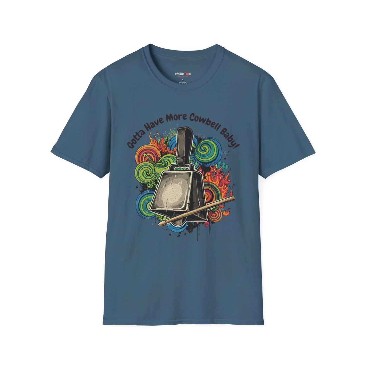 Gotta Have More Cowbell Unisex Softstyle T-Shirt | Fun Music Tribute Tee, Concert Wear, Gift for Musicians, Casual Style, Humor Shirt