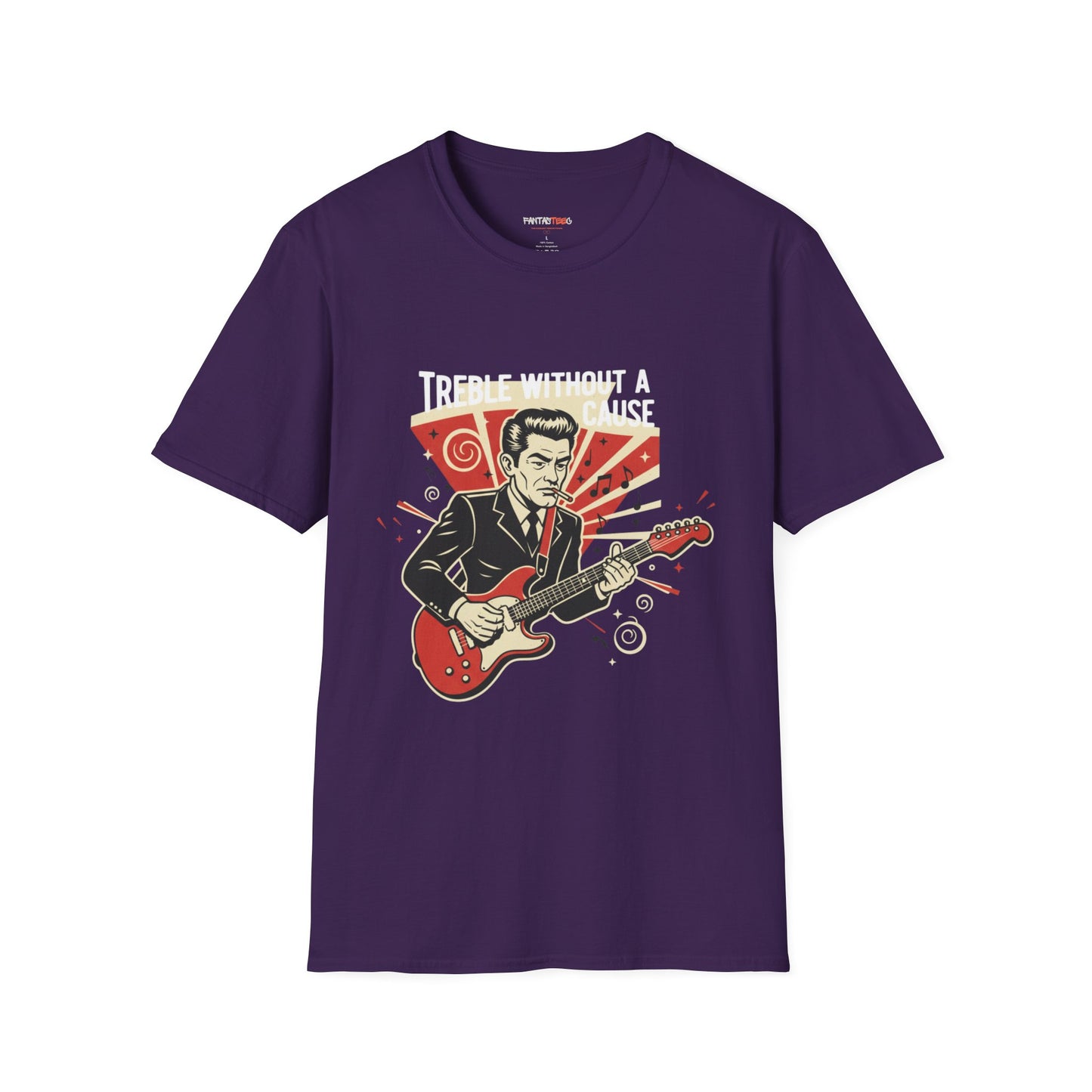 Retro Music Lover T-Shirt, Vintage Rock Tee, Gift for Musicians, Music Festival Apparel, Treble Without a Cause Shirt