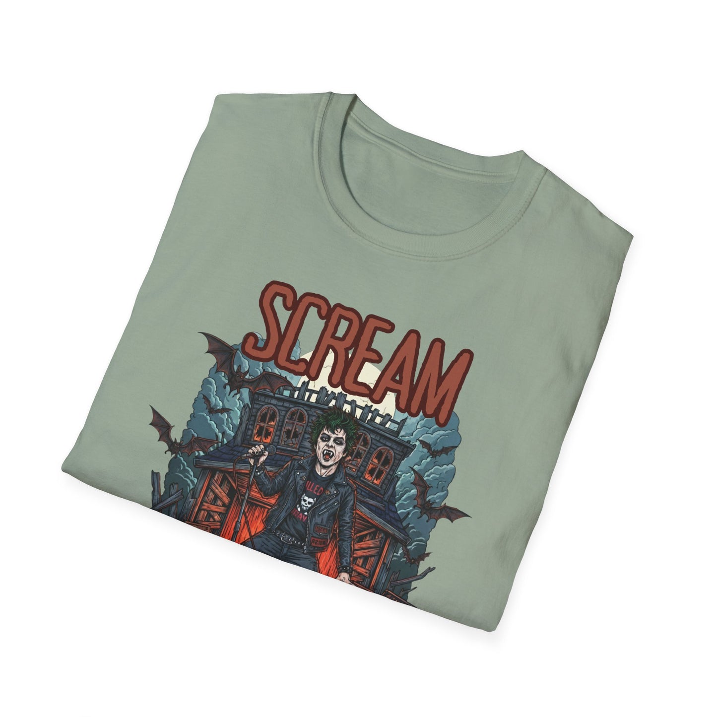 Halloween Themed Unisex T-Shirt, Casual Graphic Tee, Fall Fashion, Perfect for Costume Parties, Scream Day Celebration, Unique Gift Idea