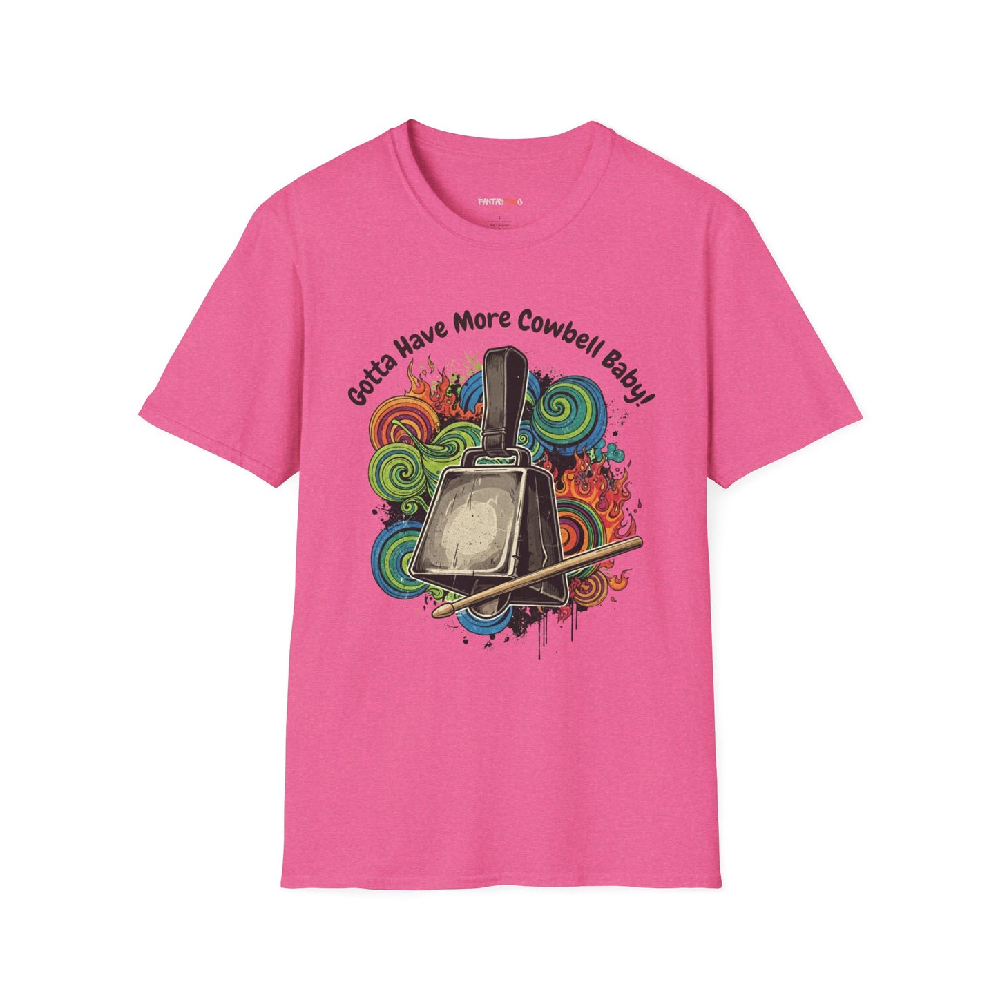 Gotta Have More Cowbell Unisex Softstyle T-Shirt | Fun Music Tribute Tee, Concert Wear, Gift for Musicians, Casual Style, Humor Shirt